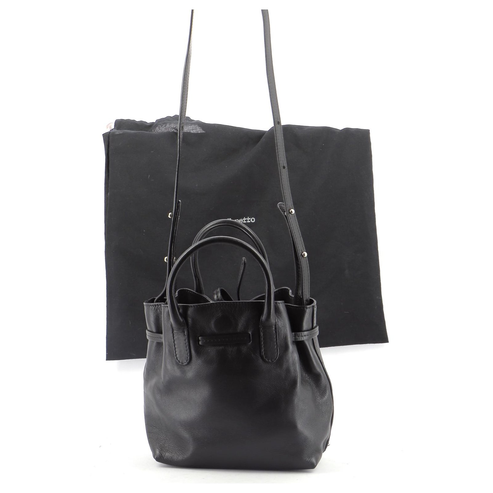 Repetto Handbag Black Leather ref.181829 - Joli Closet