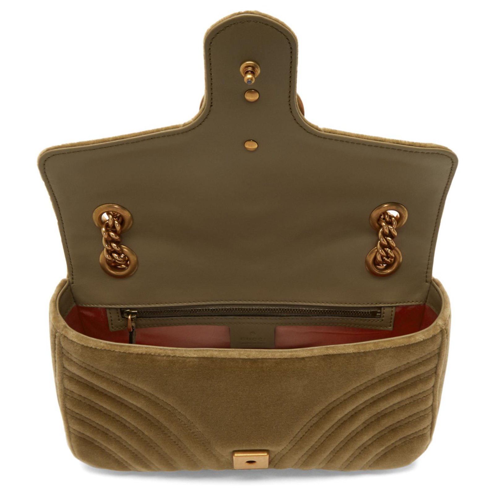 Gucci GG Marmont VELVET shoulder bag BRAND NEW Light brown ref.181851 -  Joli Closet