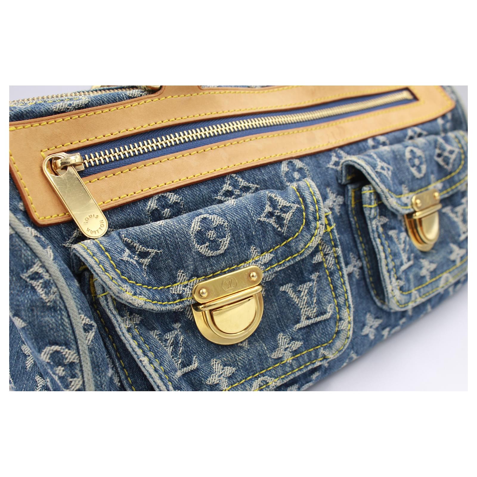 Louis Vuitton handbag in denim monogram Blue ref.181921 Joli Closet