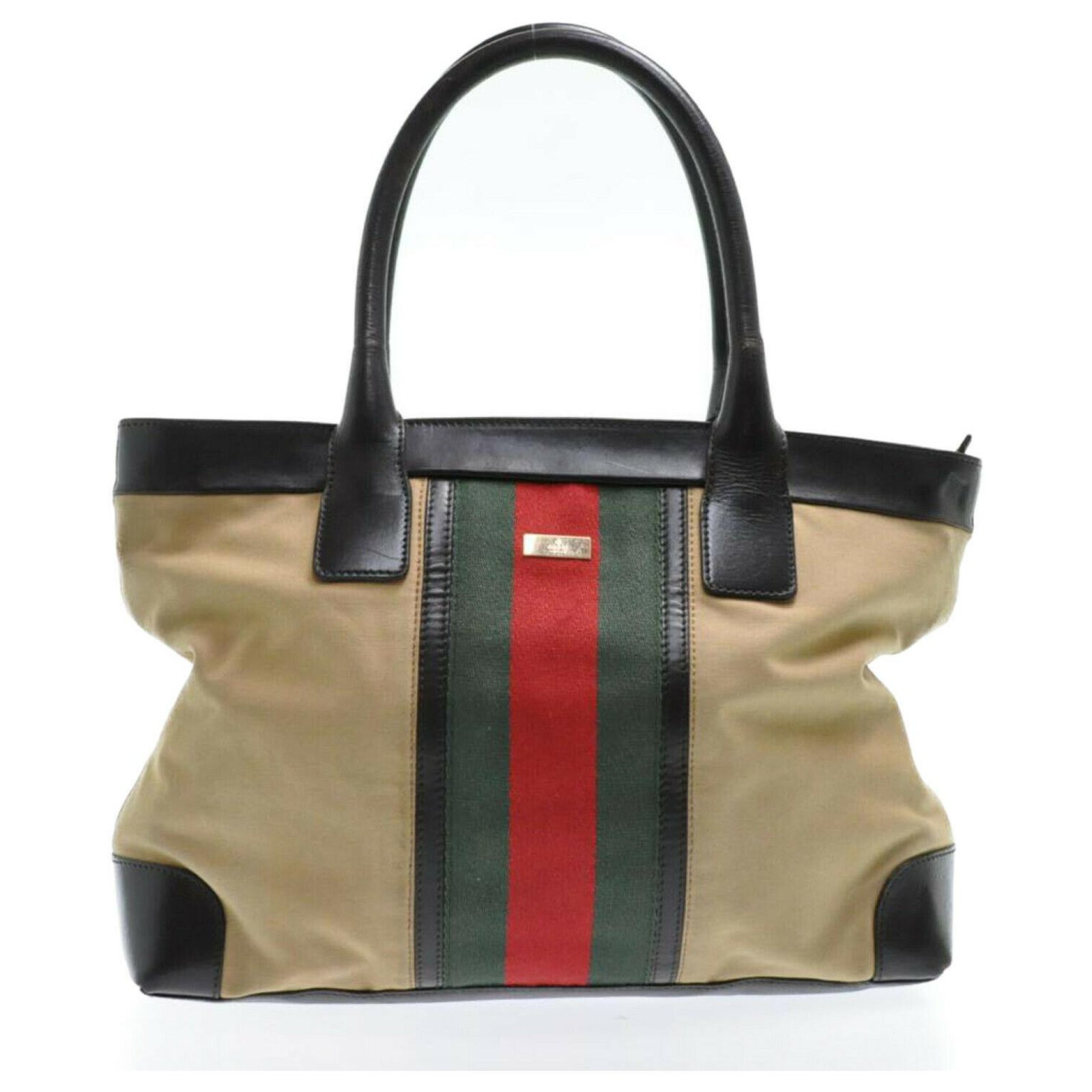 Gucci Sherry Line GG Tote Bag Beige Cloth ref.181998 - Joli Closet