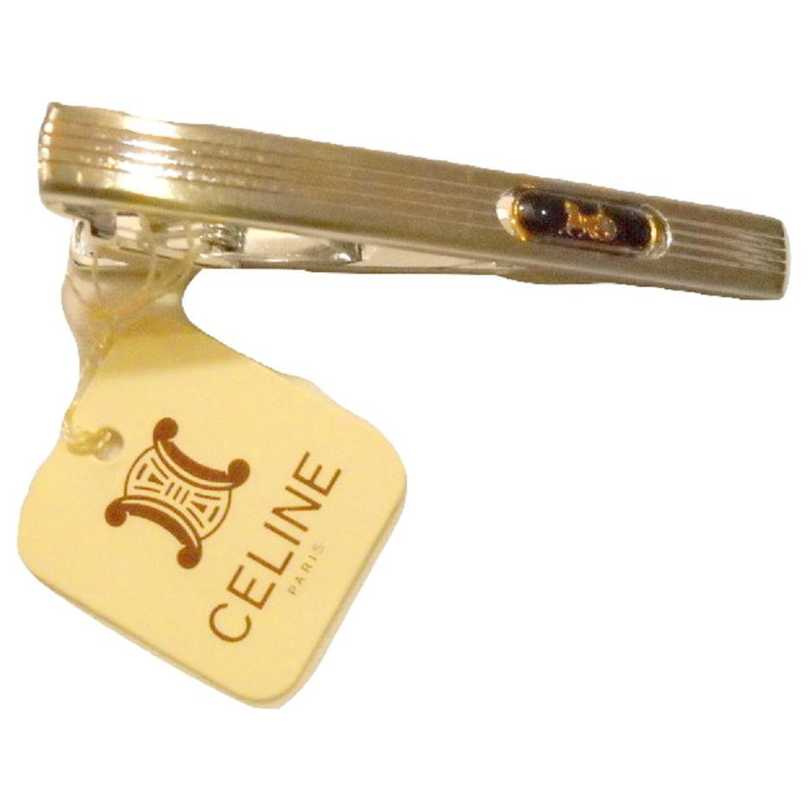 Céline CELINE vintage cufflinks Black Silvery Yellow Metal Céline CELINE vintage cufflinks Black Silvery Yellow Metal