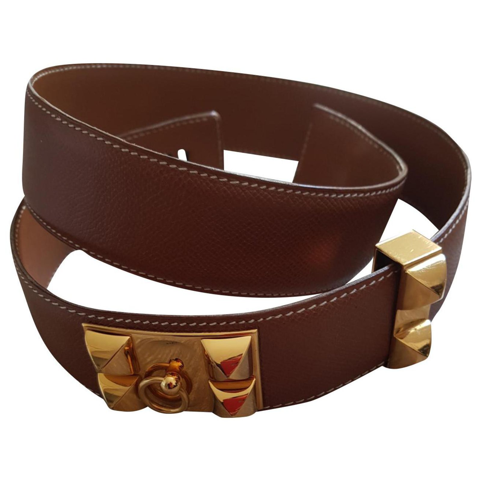 Hermès medor Brown Leather ref.182248 - Joli Closet