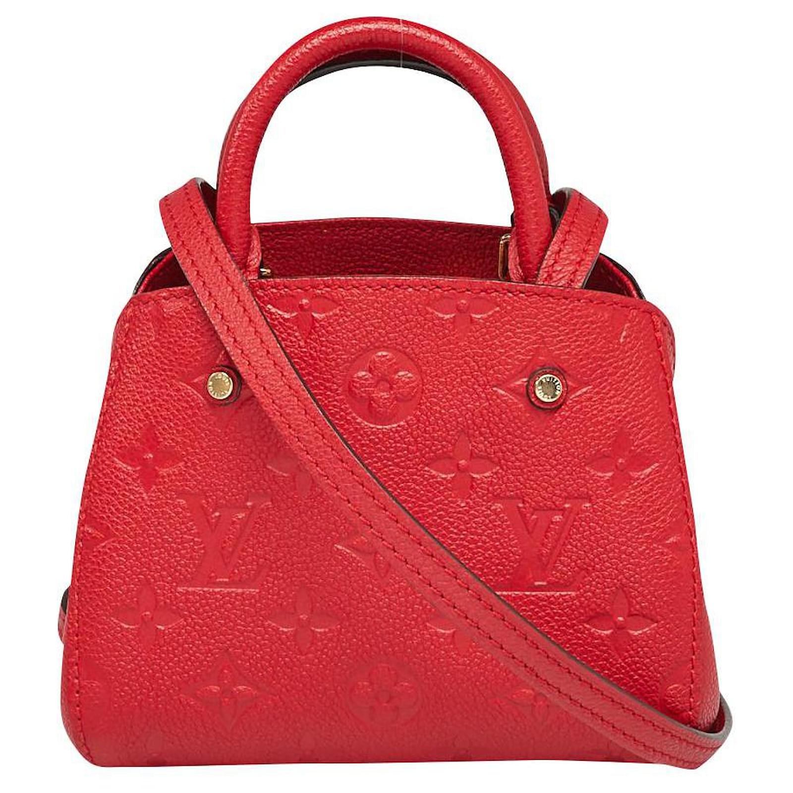 Louis Vuitton Handbags Red Leather ref.182258 Joli Closet
