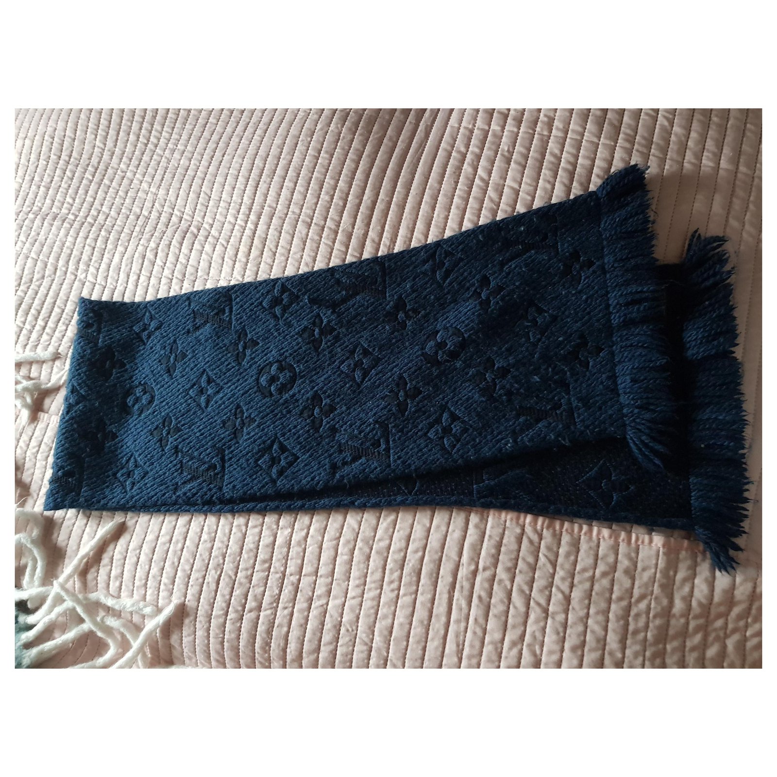 Montsouris Louis Vuitton Scarves Dark blue Breitschwanz ref.182285