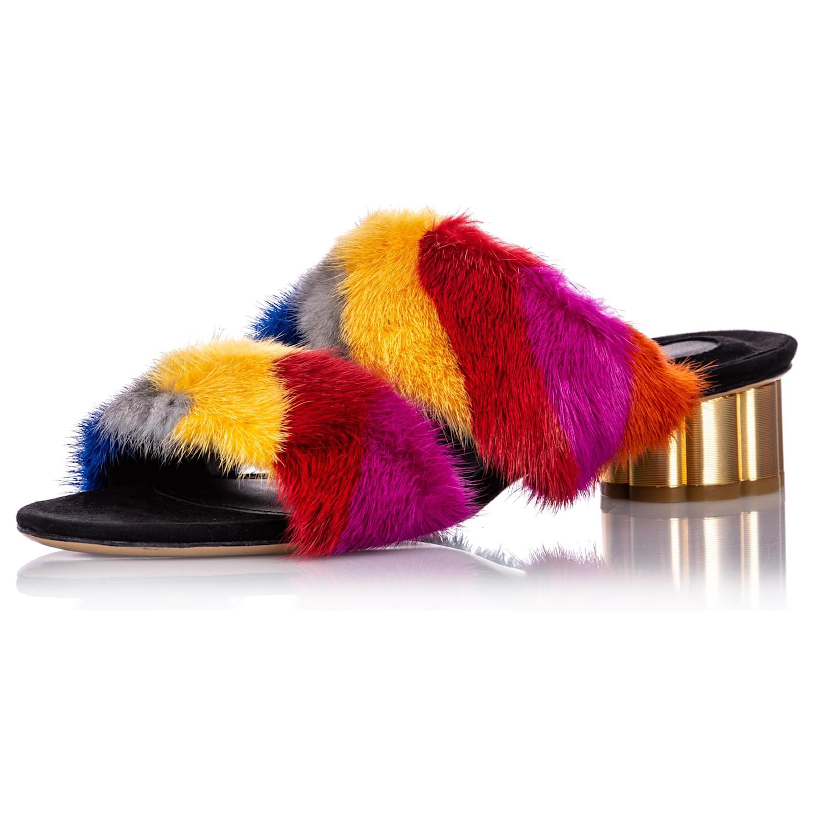 sandales femme fourrure