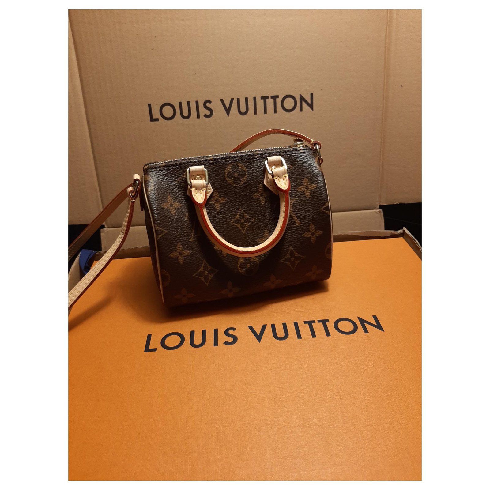 Louis Vuitton Speedy 35 Dark brown Synthetic ref.455484 - Joli Closet