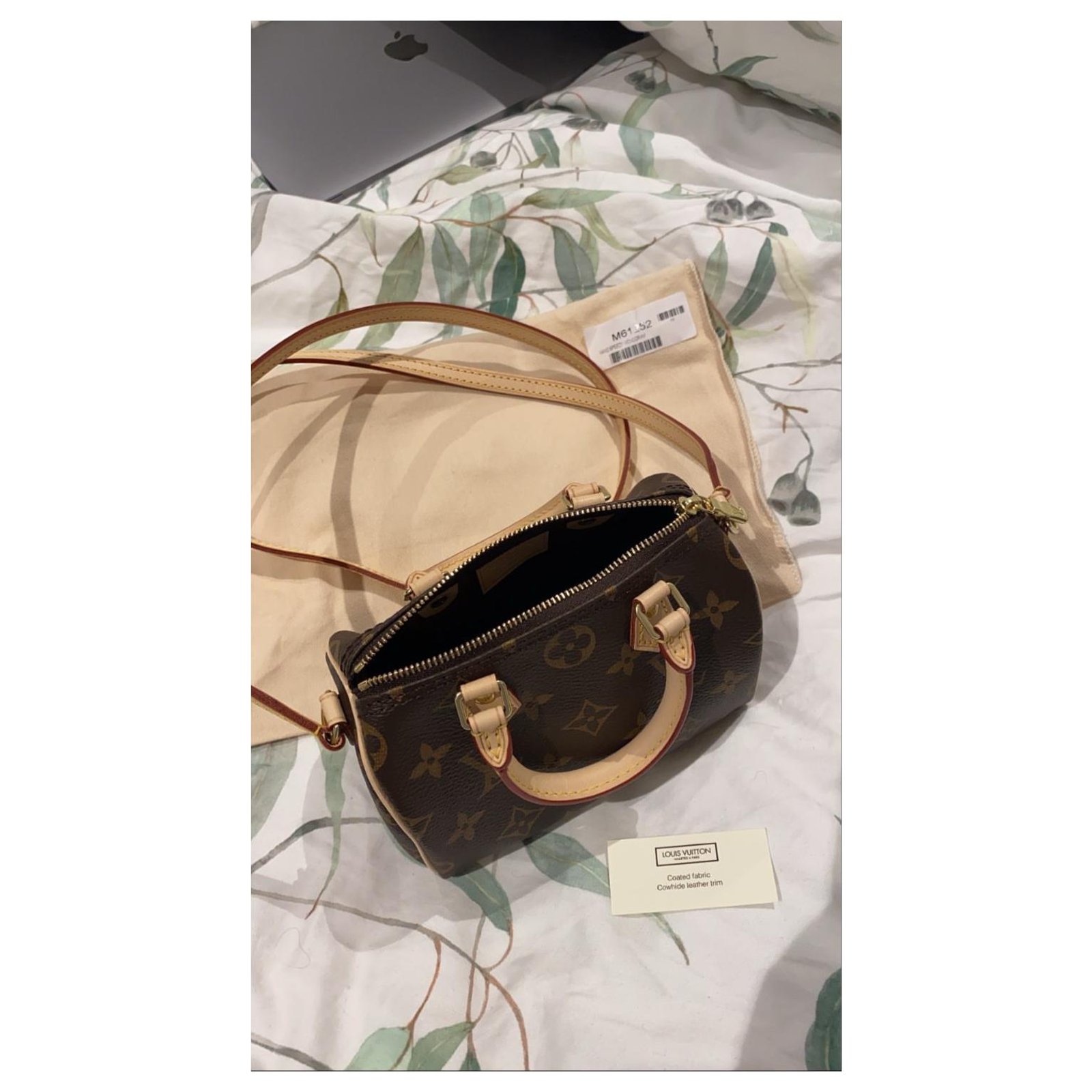 Nano noé leather handbag Louis Vuitton Brown in Leather - 35867345