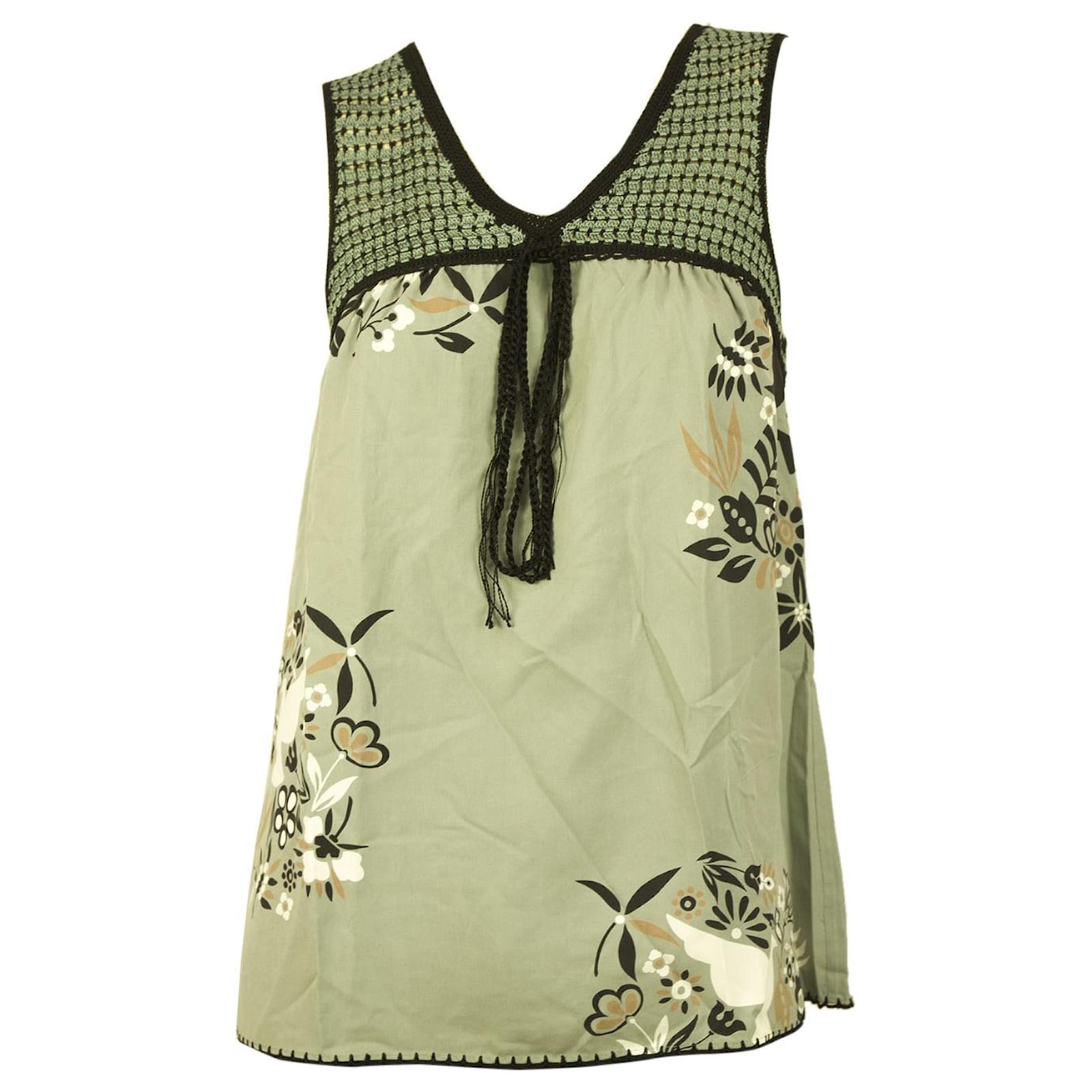 【GROVE】 GRVB_FLOWER SLEEVELESS / 追跡付 Floral Crochet Sleeveless Top For Women | J.Crew