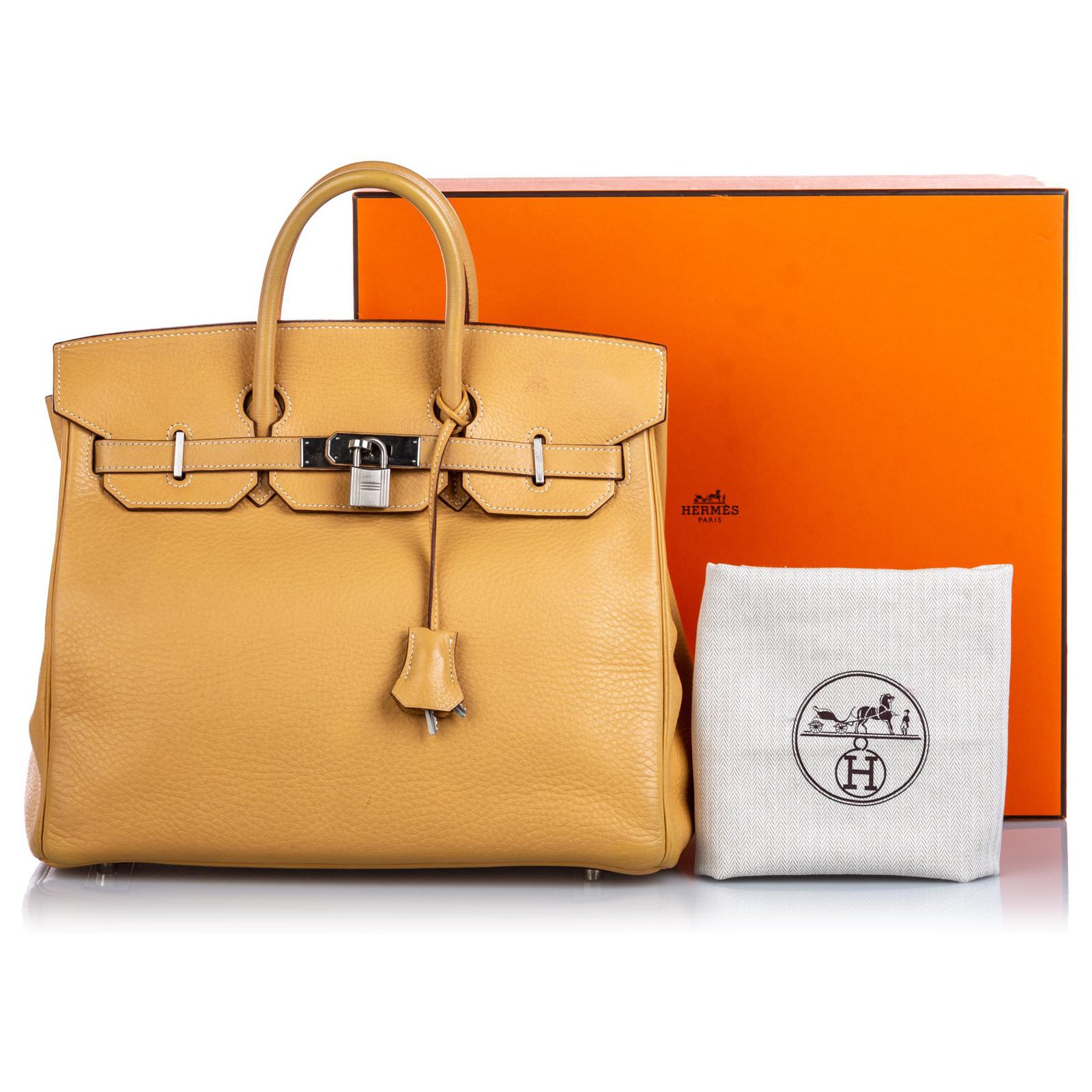 Hermès Clemence HAC Birkin 32 - Yellow Handle Bags, Handbags - HER402628