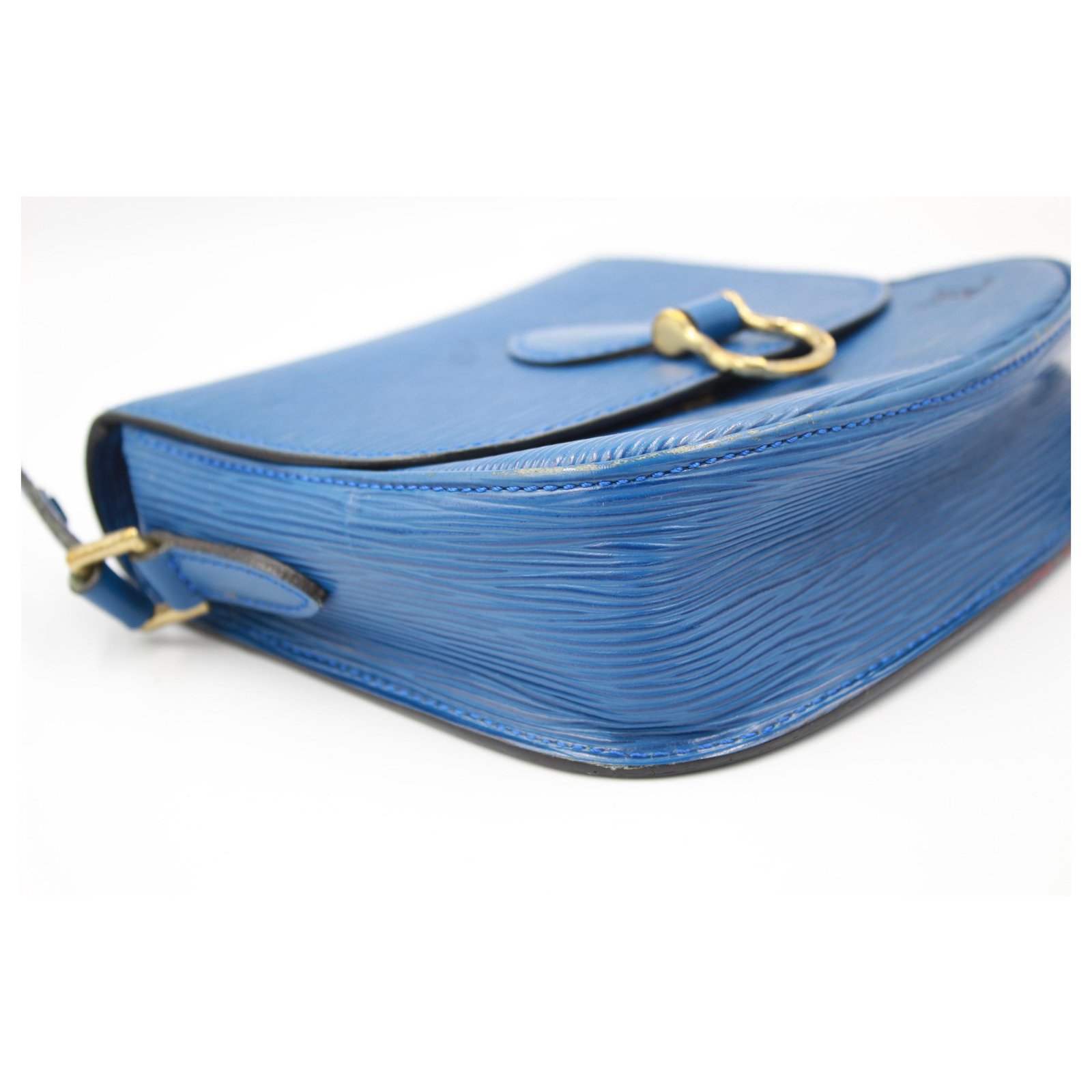 Louis Vuitton mini Saint Cloud handbag in blue epi leather ref.183615 -  Joli Closet