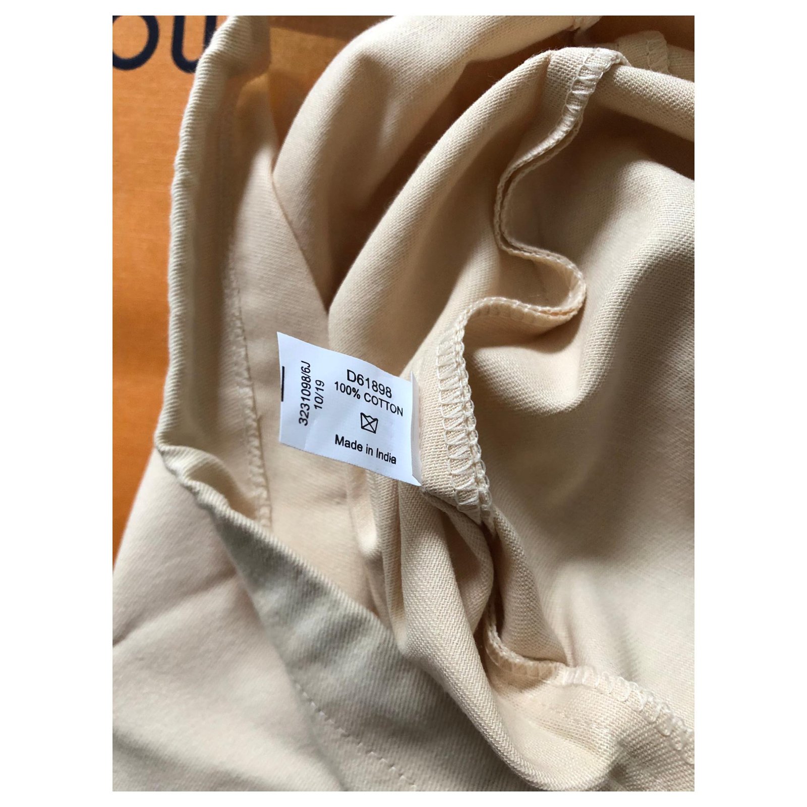 Louis Vuitton Envelope Dust Cover Bag Beige Cotton ref.173527 - Joli Closet