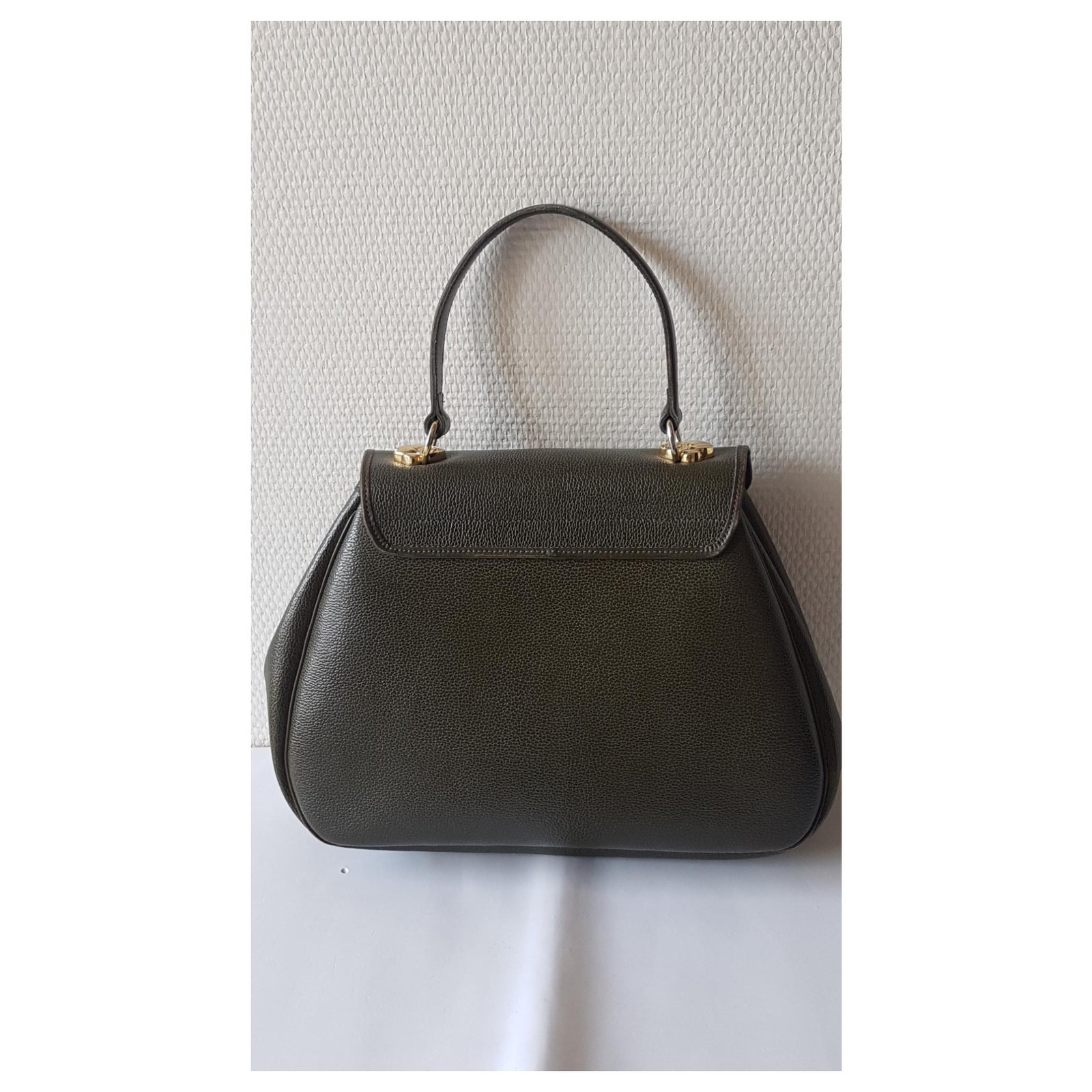 Jean Louis Scherrer Handbags Olive green Leather ref.183776