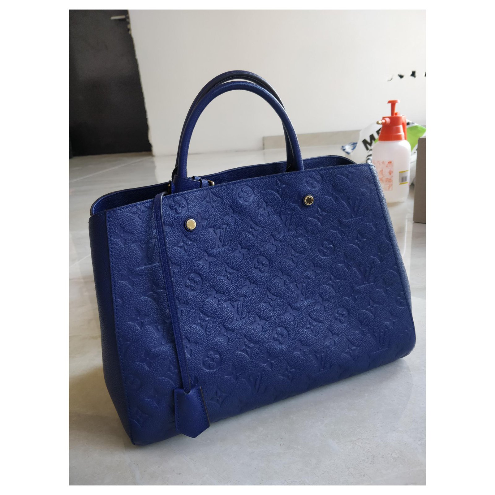 Louis Vuitton Montaigne GM Dark blue Leather ref.184169 - Joli Closet