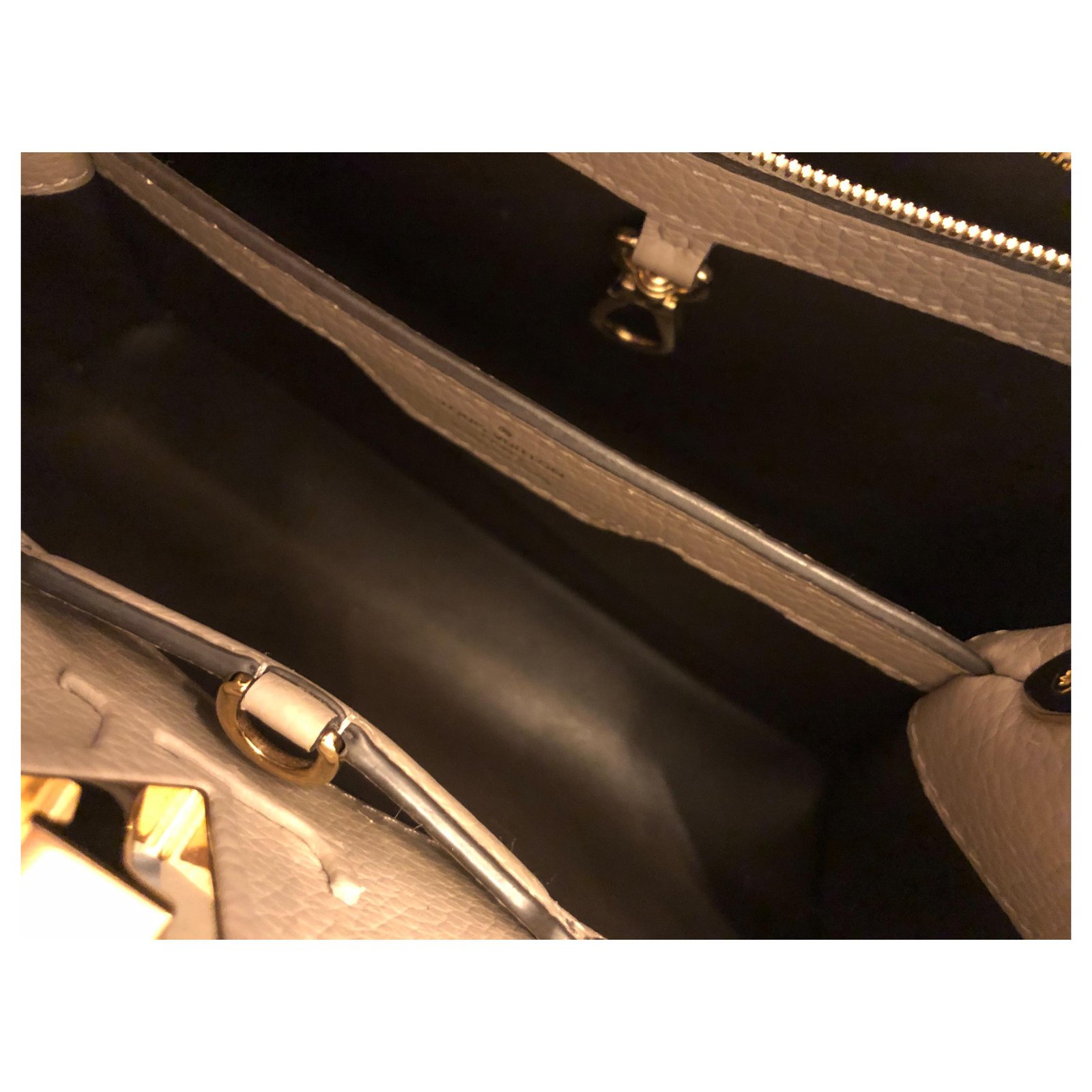 Louis Vuitton Capucines BB Galet Beige Leather ref.184210 - Joli Closet