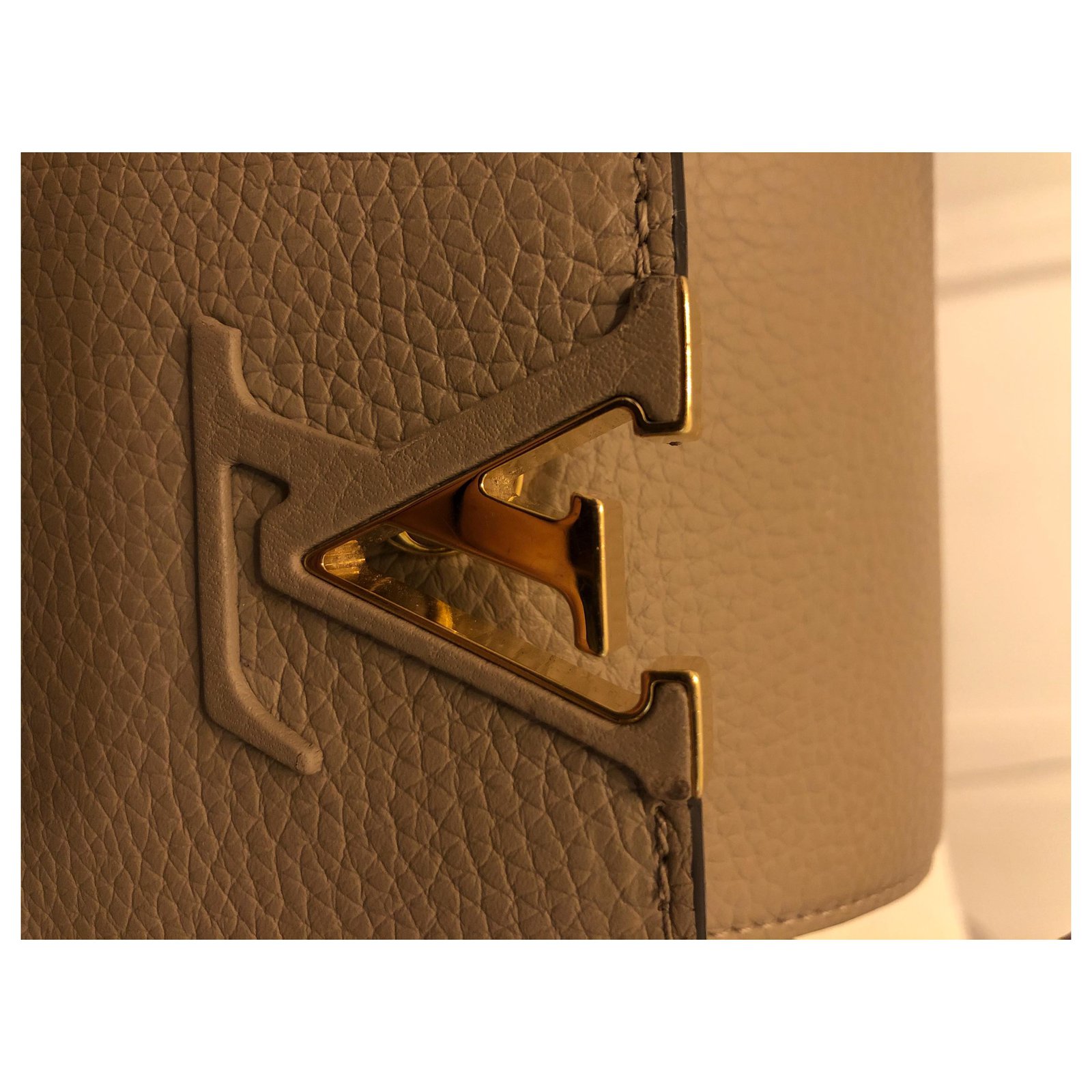 Louis Vuitton Galet Taurillon Leather Capucines Wallet - Yoogi's Closet