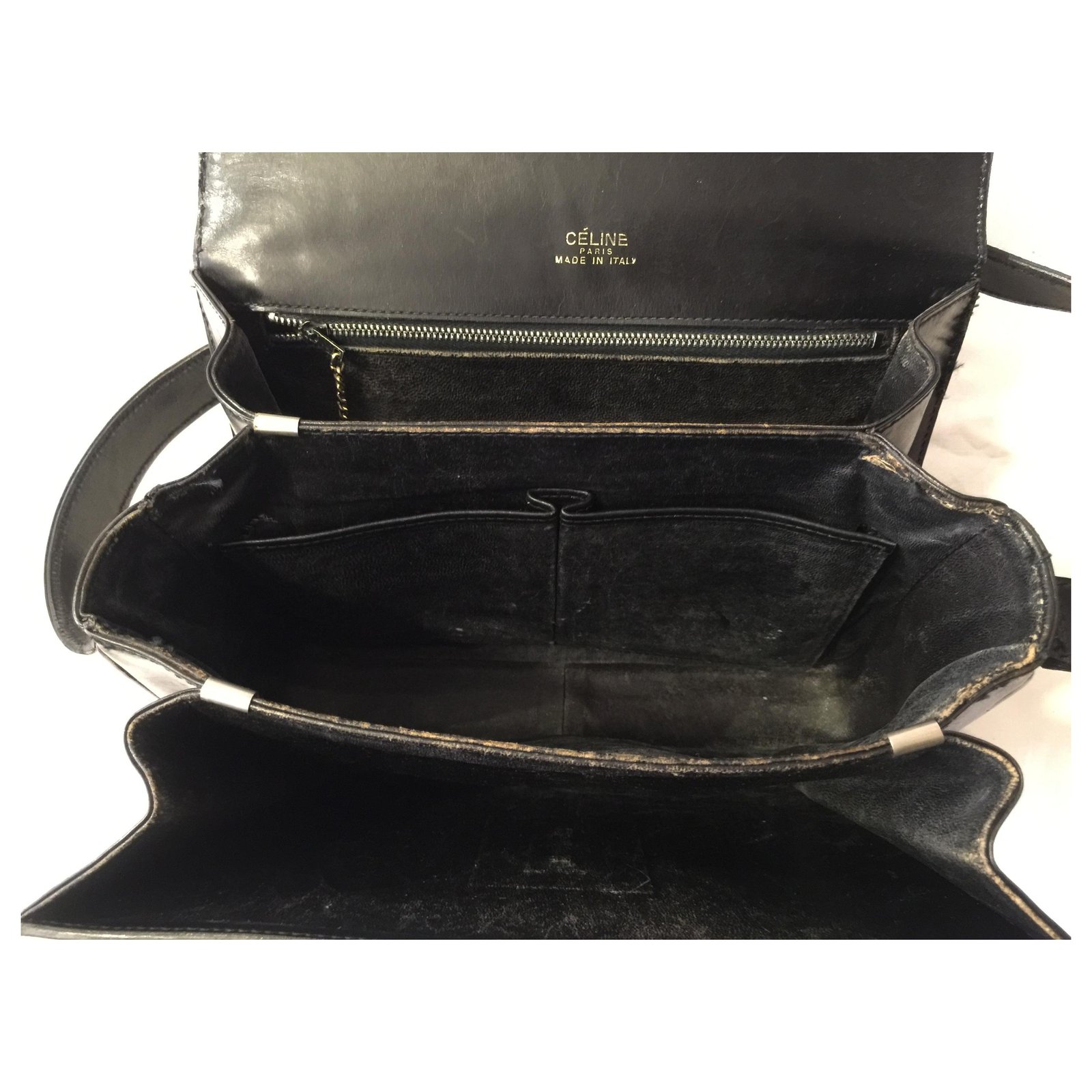 Triomphe leather handbag Celine Black in Leather - 35811688