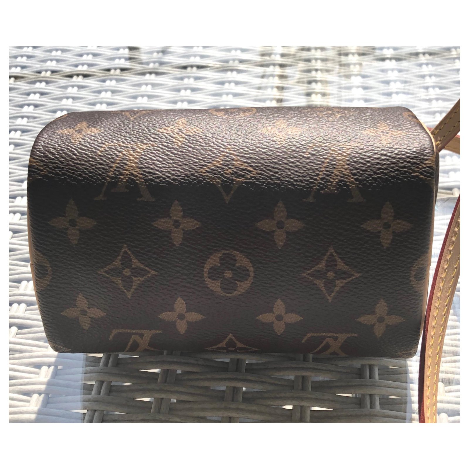 Louis Vuitton Nano Speedy in Monogram canvas Brown Cloth ref.184583 - Joli  Closet