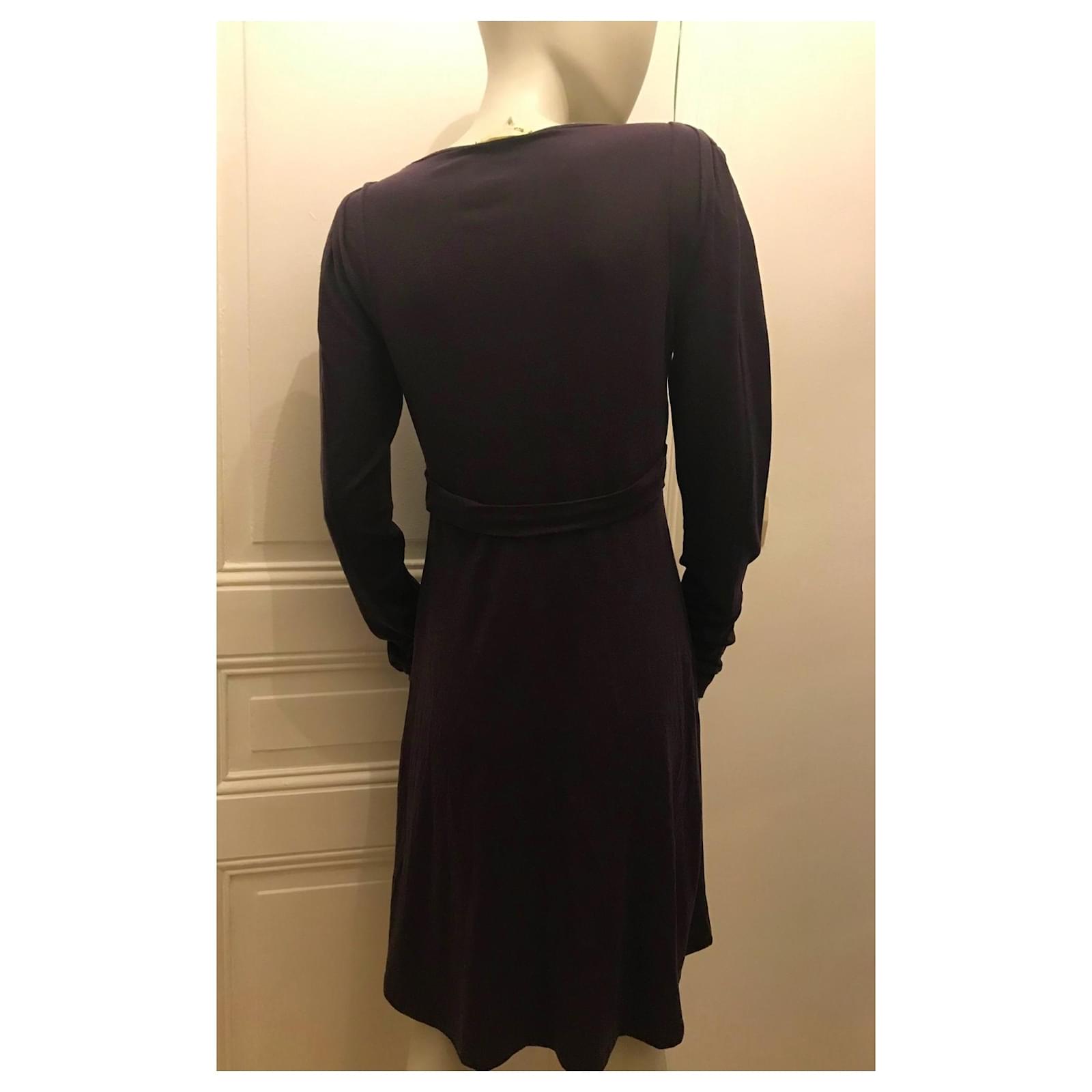 Vanessa Bruno Robe Longue Viscose Noir Fils Dorés Argentés T36
