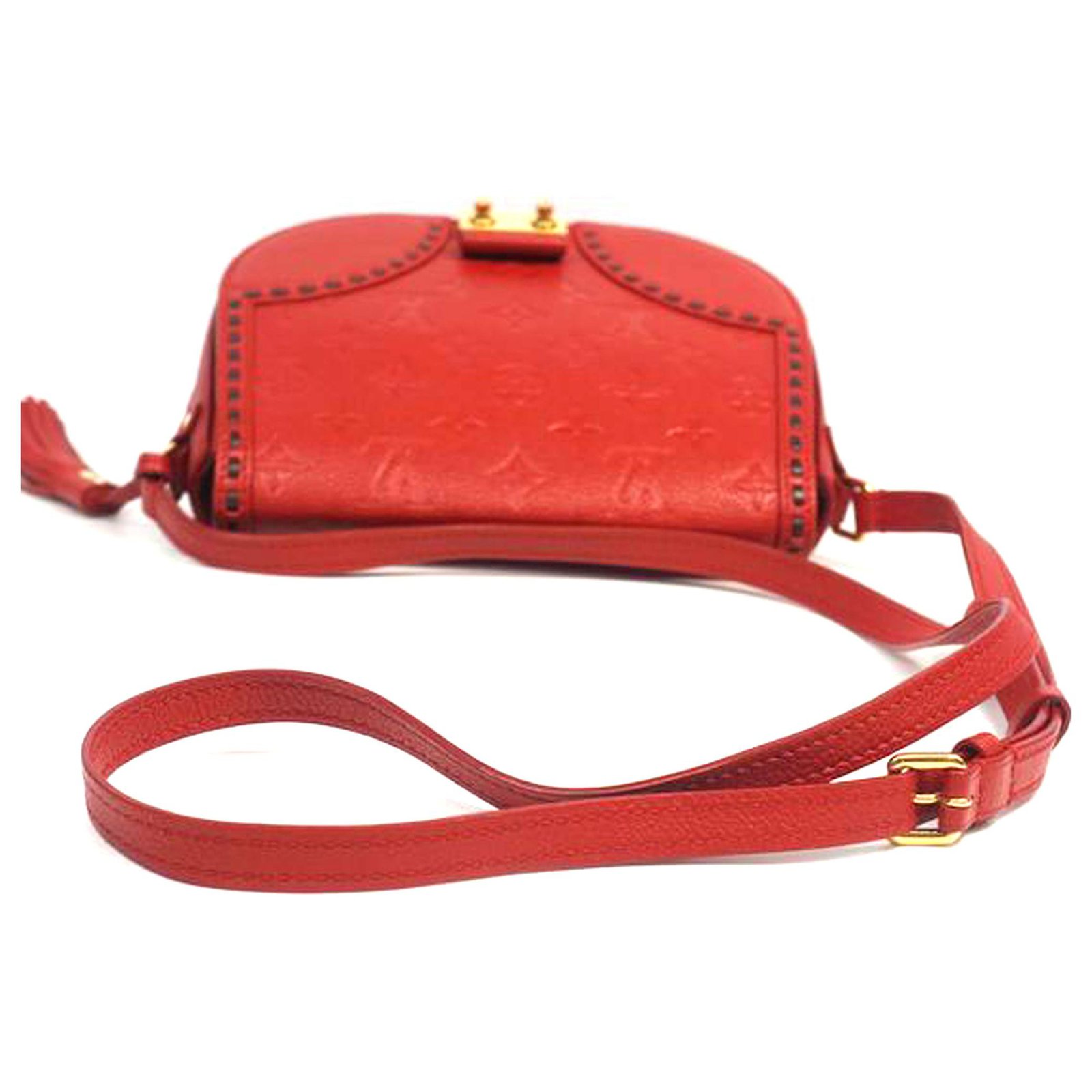 Louis Vuitton Red Monogram Empreinte Junot Crossbody Bag Leather Pony-style  calfskin ref.185224 - Joli Closet