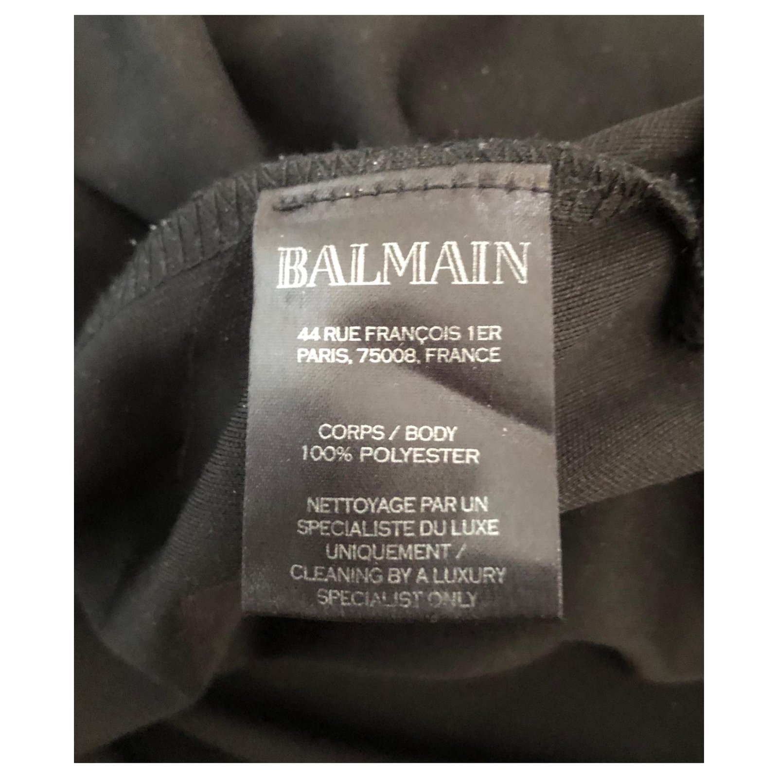 Balmain Hoodie Black Polyester ref.185299 Joli Closet