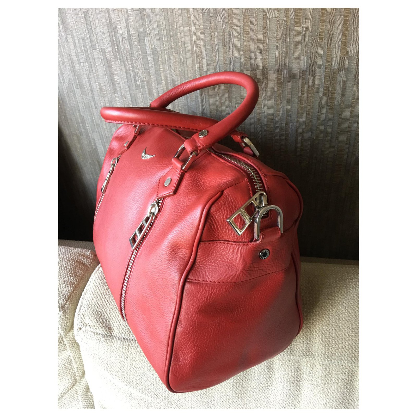 Zadig & Voltaire Red Leather Bag - Sunny city