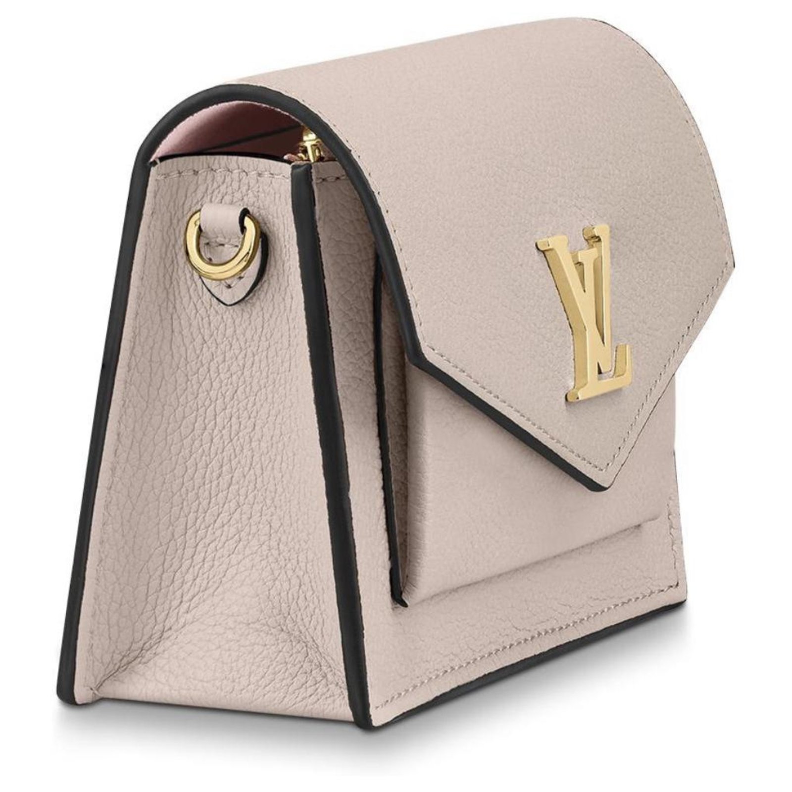 Louis Vuitton Mini Mylockme with chain pochette Purses, wallets, cases Leather Beige ref.186103 ...