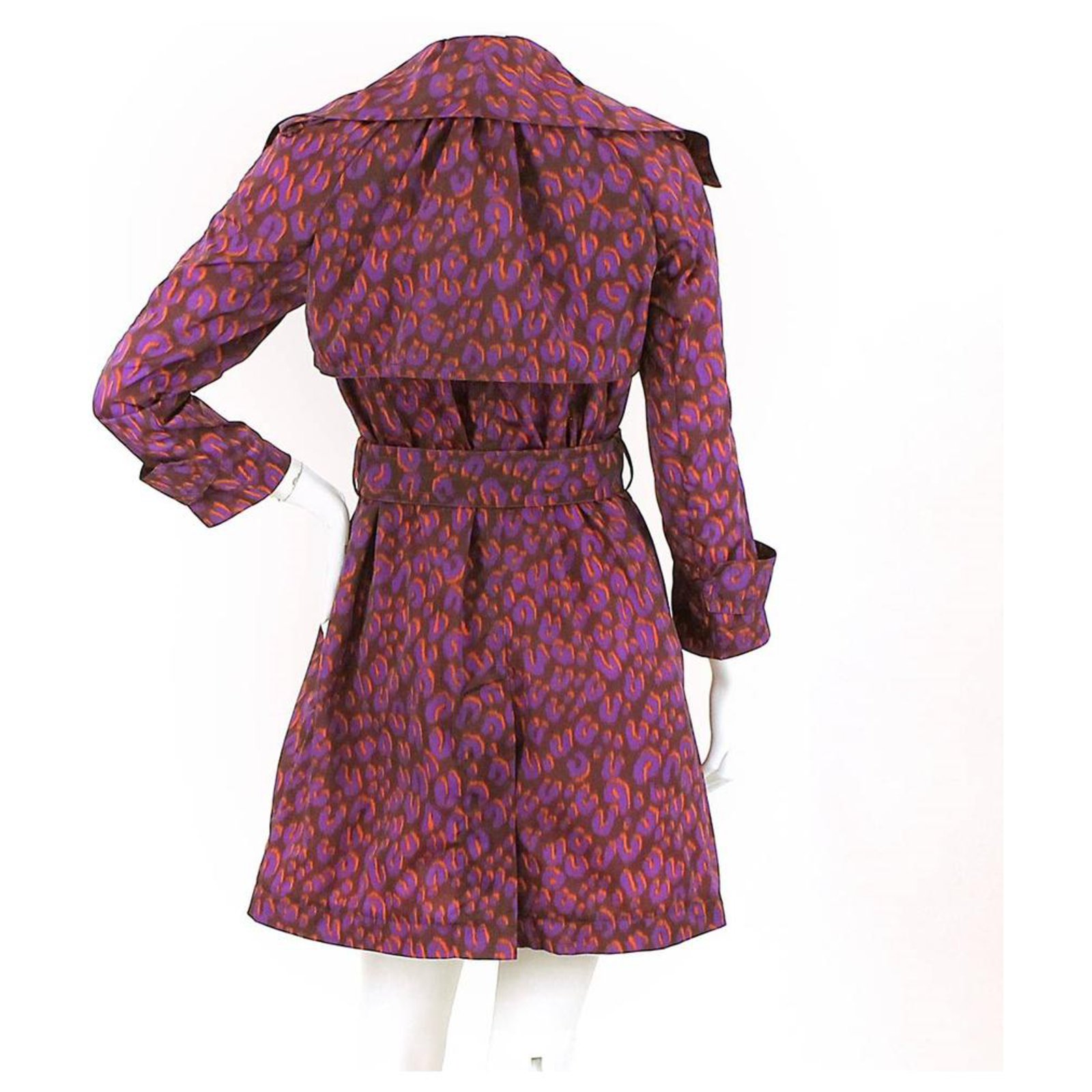 Louis Vuitton TRENCH CABAN JACKET BURBERRY WOMEN KHAKI 100% silk