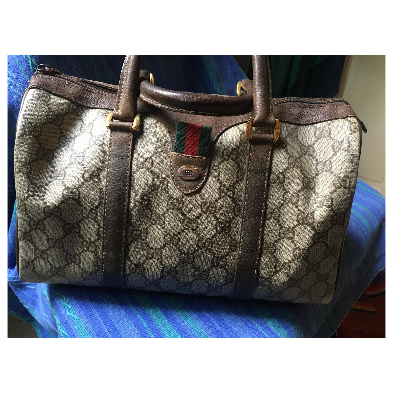 Gucci very vintage speedy bag Brown Cloth ref.186360 - Joli Closet