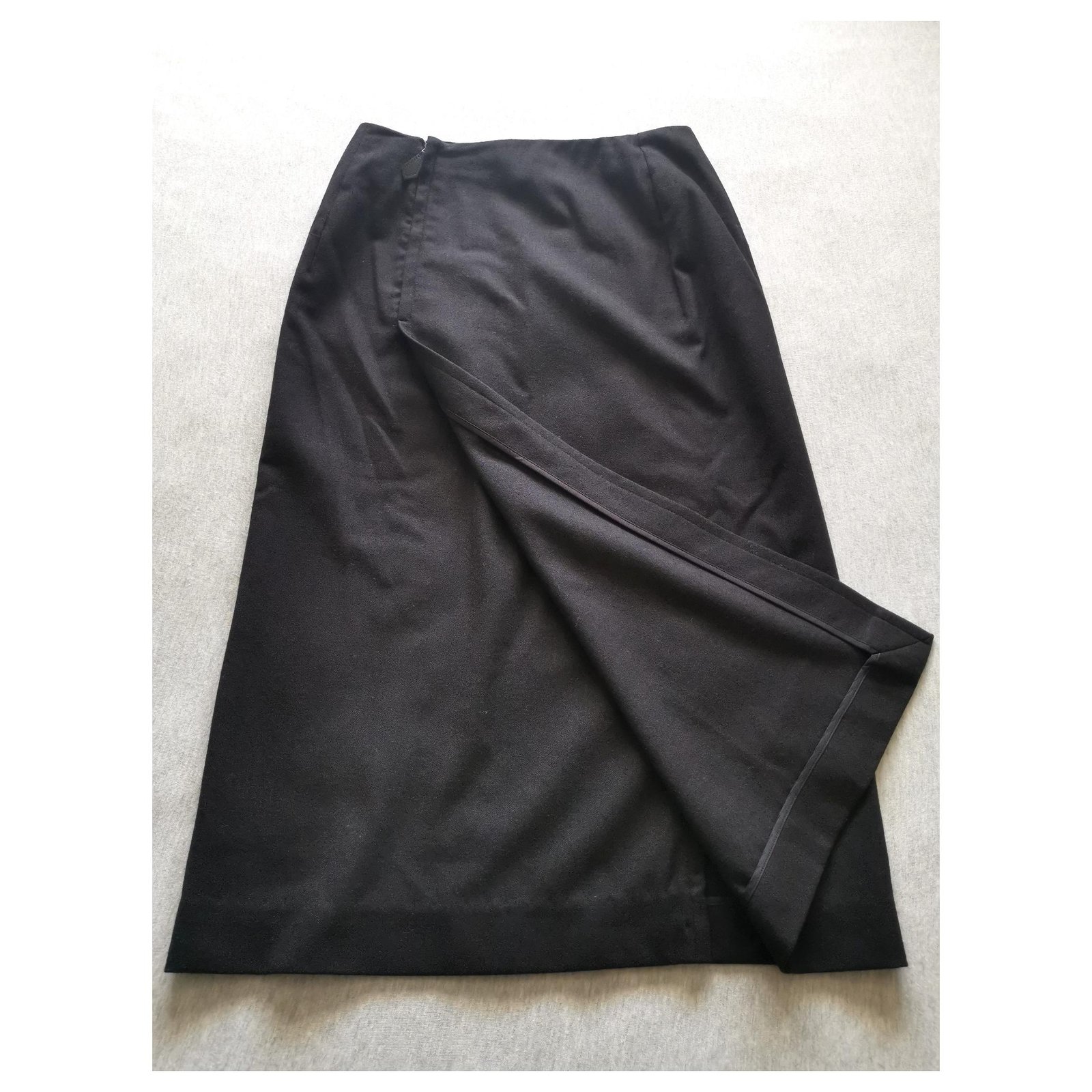 Hermès Hermes black wool wrap skirt FR34 ref.186420 - Joli Closet