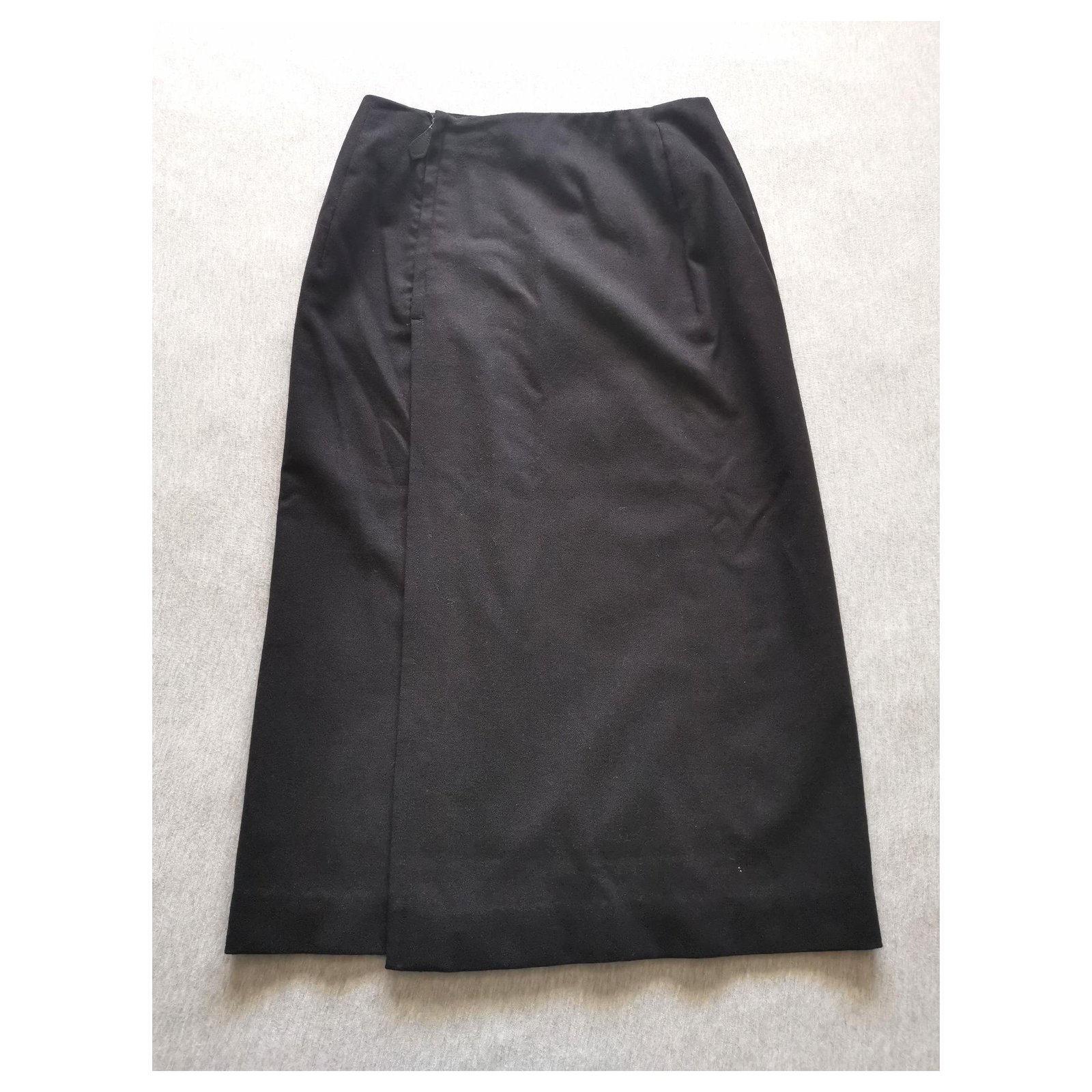Hermès Hermes black wool wrap skirt FR34 ref.186420 - Joli Closet