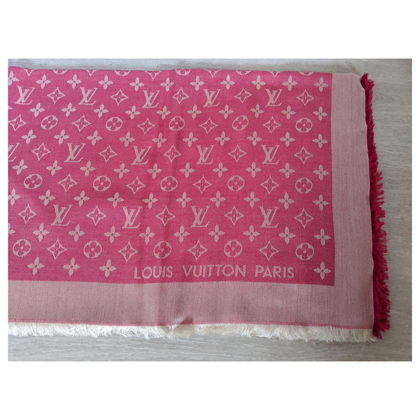 Louis Vuitton Pink Monogram Denim Shawl Louis Vuitton