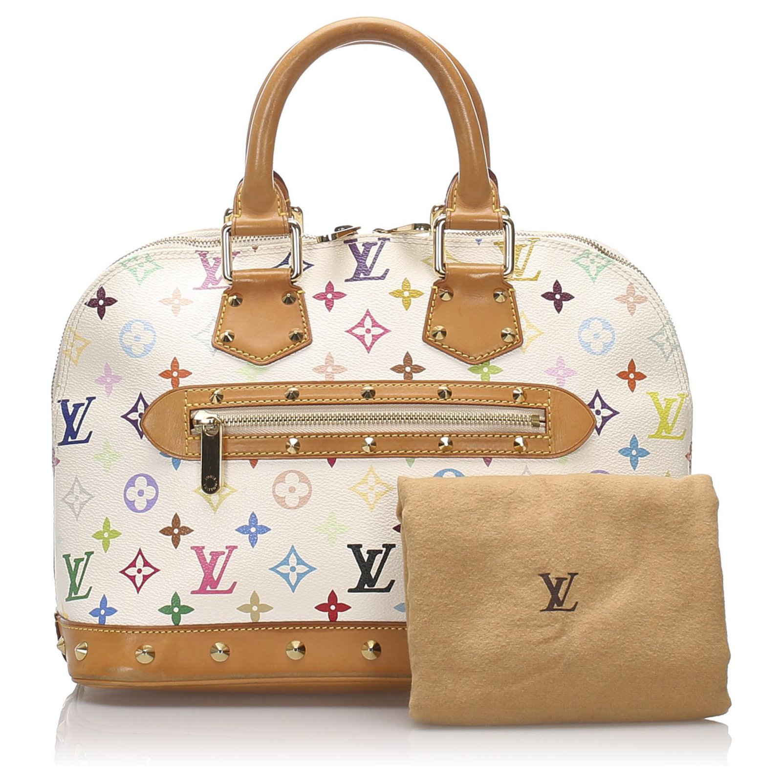 Louis Vuitton Alma PM Monogram Multicolor Bag in White | Lord & Taylor