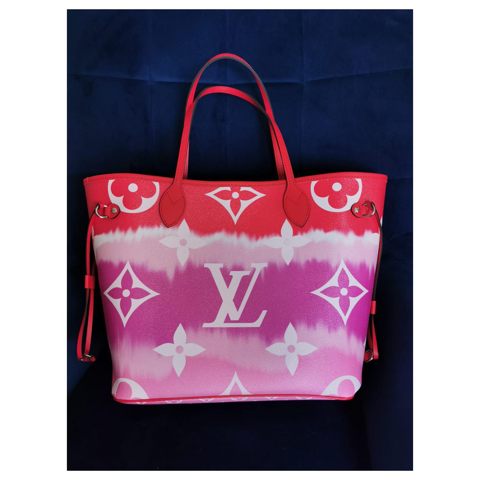 Louis Vuitton Neverfull Escale new Red Leather ref.186843 - Joli