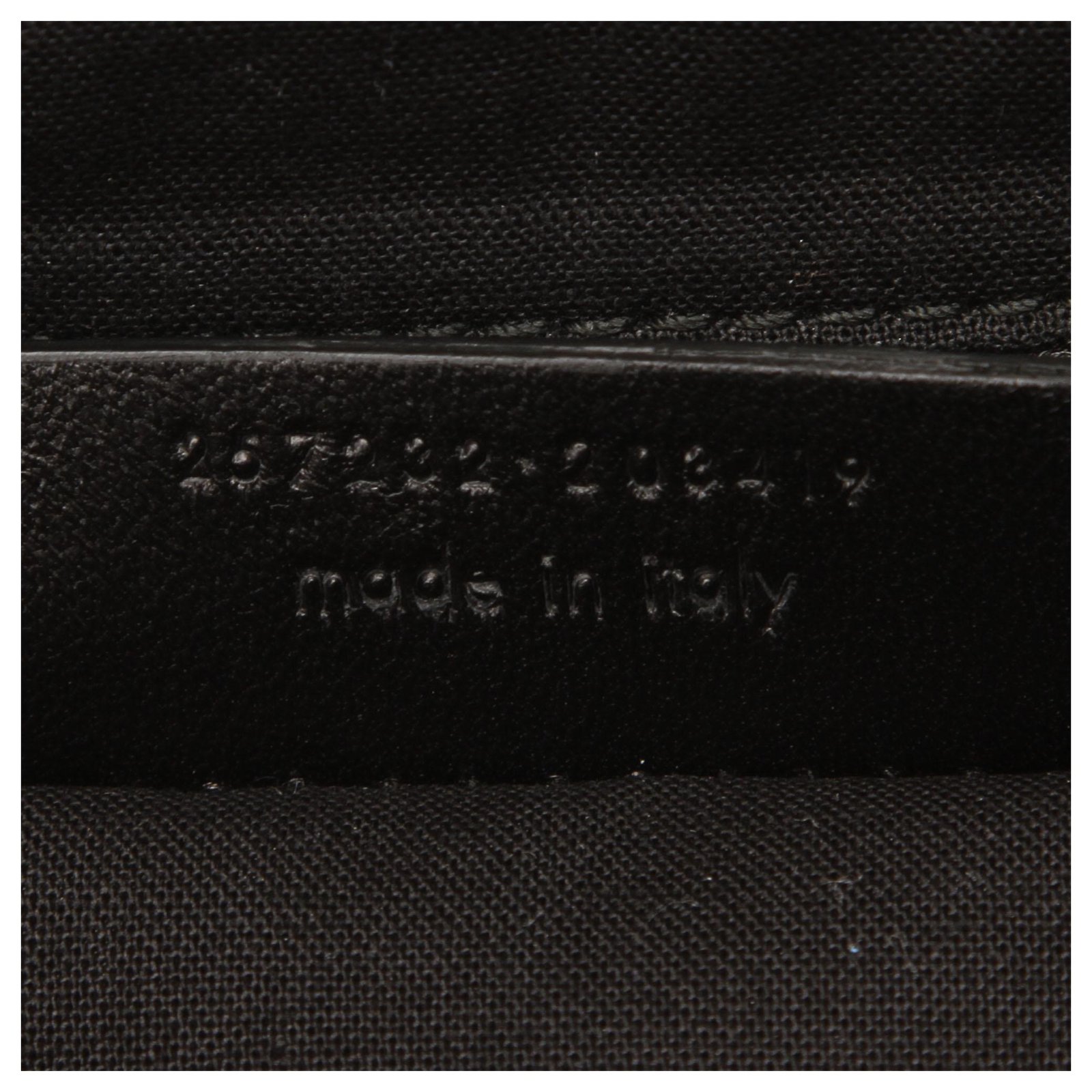 Yves Saint Laurent YSL Black Clover Leaf Printed Cotton Tote Bag