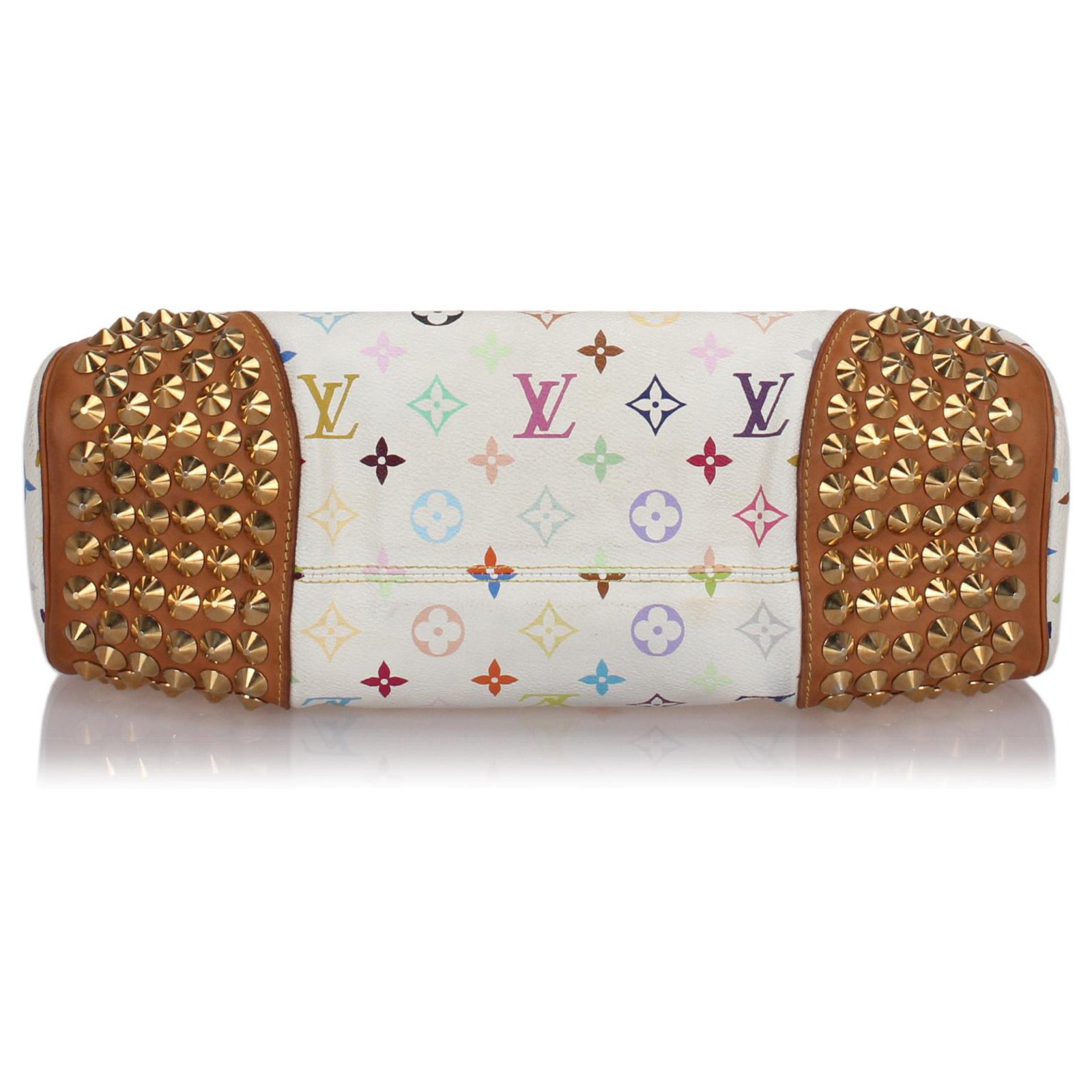 Louis Vuitton White Monogram Multicolore Chrissie MM Multiple colors  Leather Cloth ref.187788 - Joli Closet