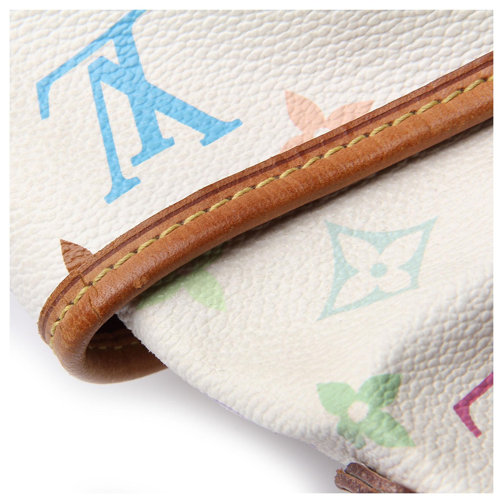 Louis Vuitton White Monogram Multicolore Chrissie MM Multiple colors  Leather Cloth ref.187788 - Joli Closet