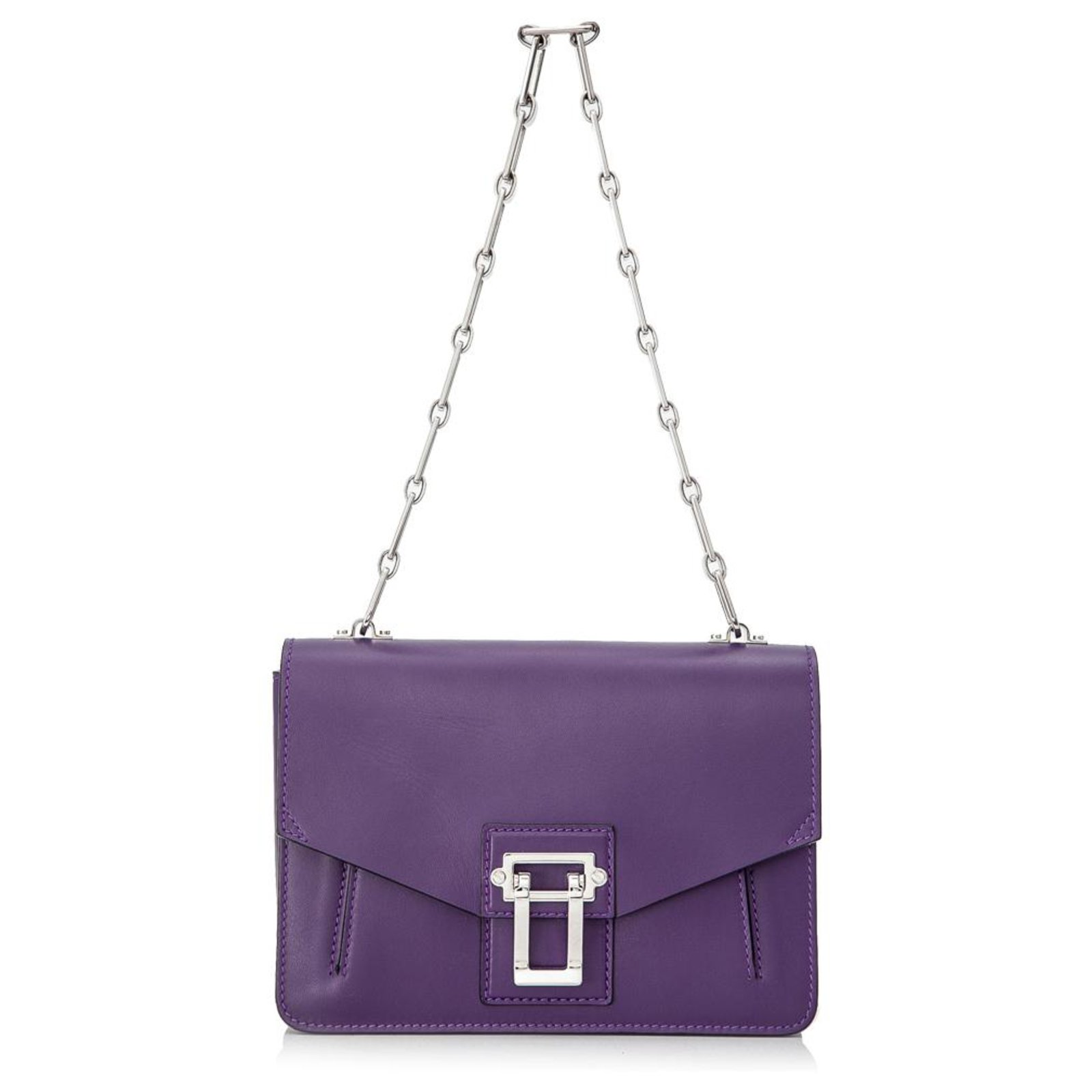 Proenza Schouler Purple Hava Leather Shoulder Bag Pony style calfskin ref.187819 Joli Closet