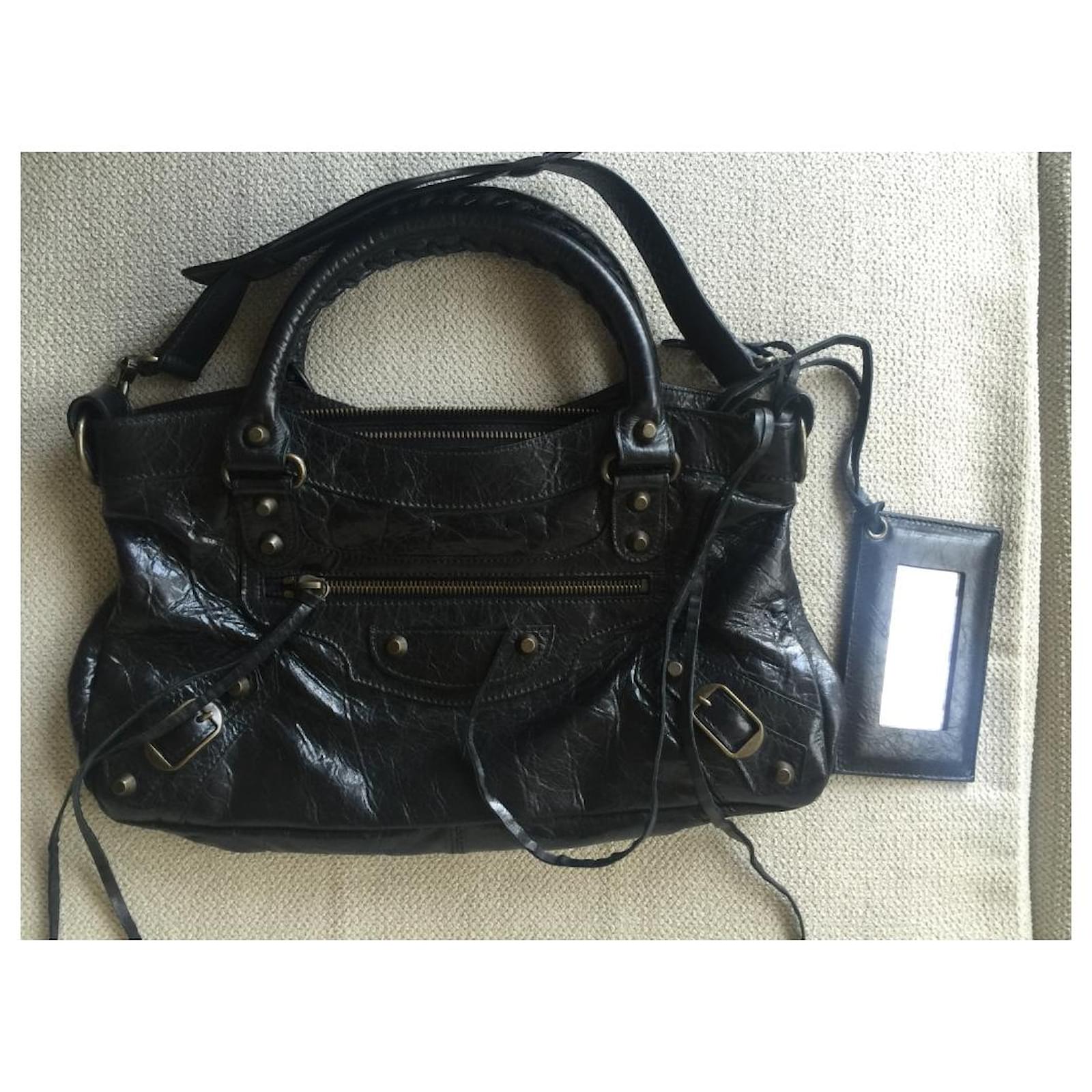 balenciaga purse black