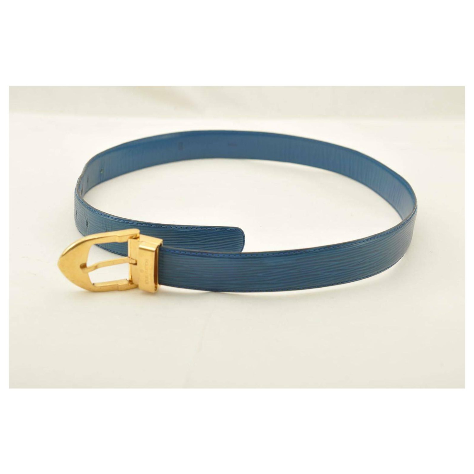 Louis Vuitton Louis Vuitton Ceinture Classique Blue Epi Leather Belt