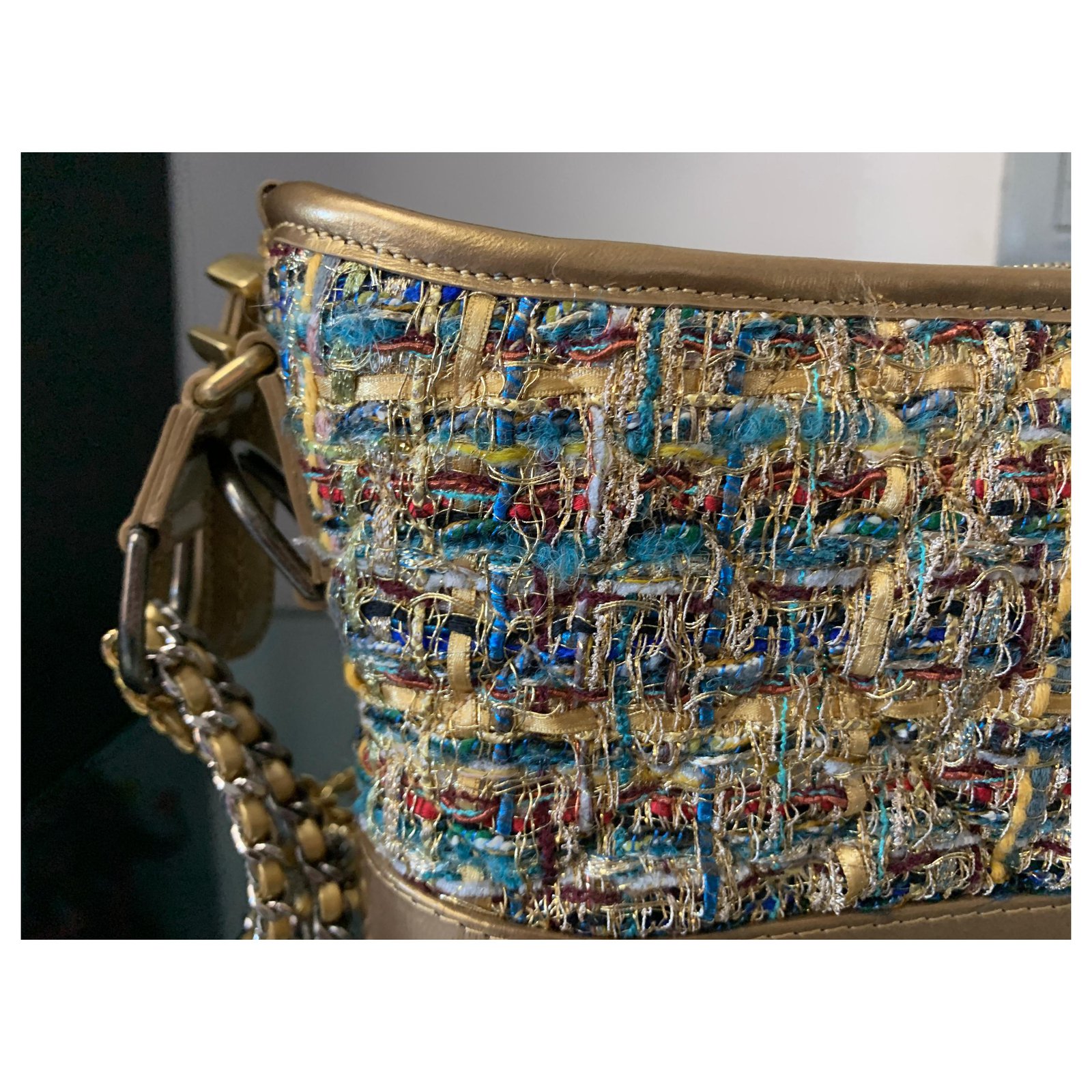 Chanel Medium Gabrielle Tweed Hobo - Blue Shoulder Bags, Handbags -  CHA830675