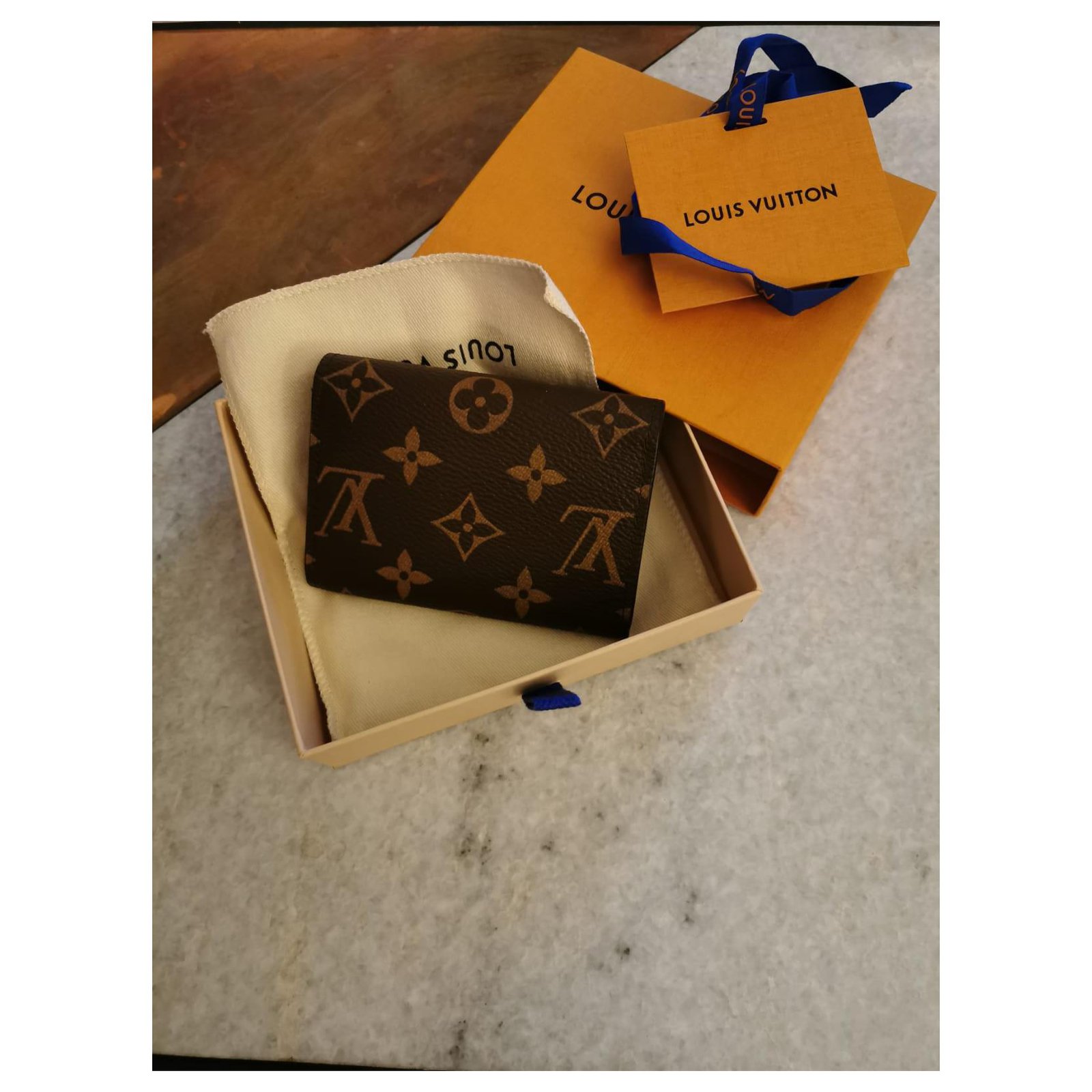 Louis Vuitton Rosalie LV wallet new Brown Leather ref.202945