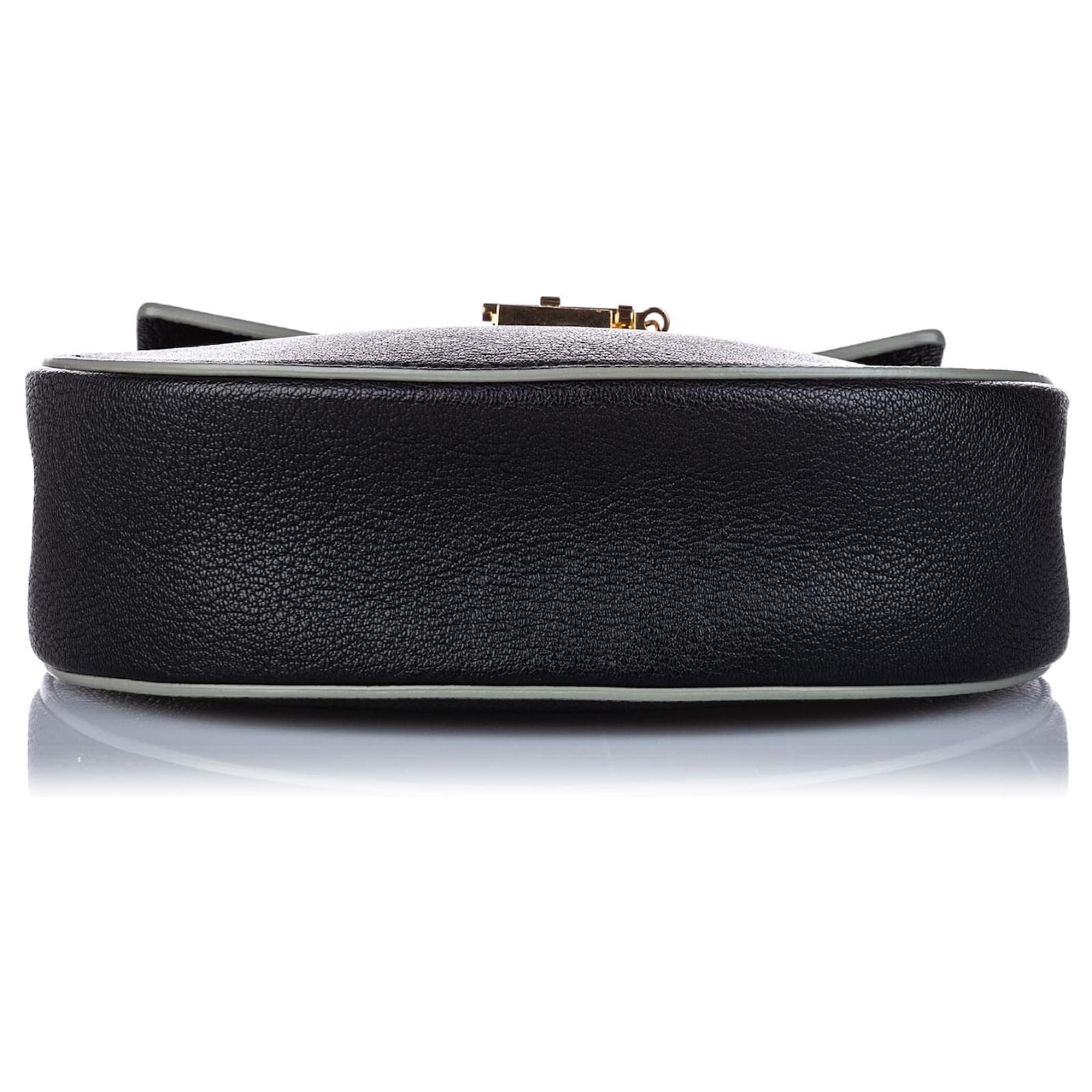 Chlo?� Chloe - Petit sac bandouli?�re en cuir grain?� noir Drew M?�tal Veau fa?�on poulain ref.190063 