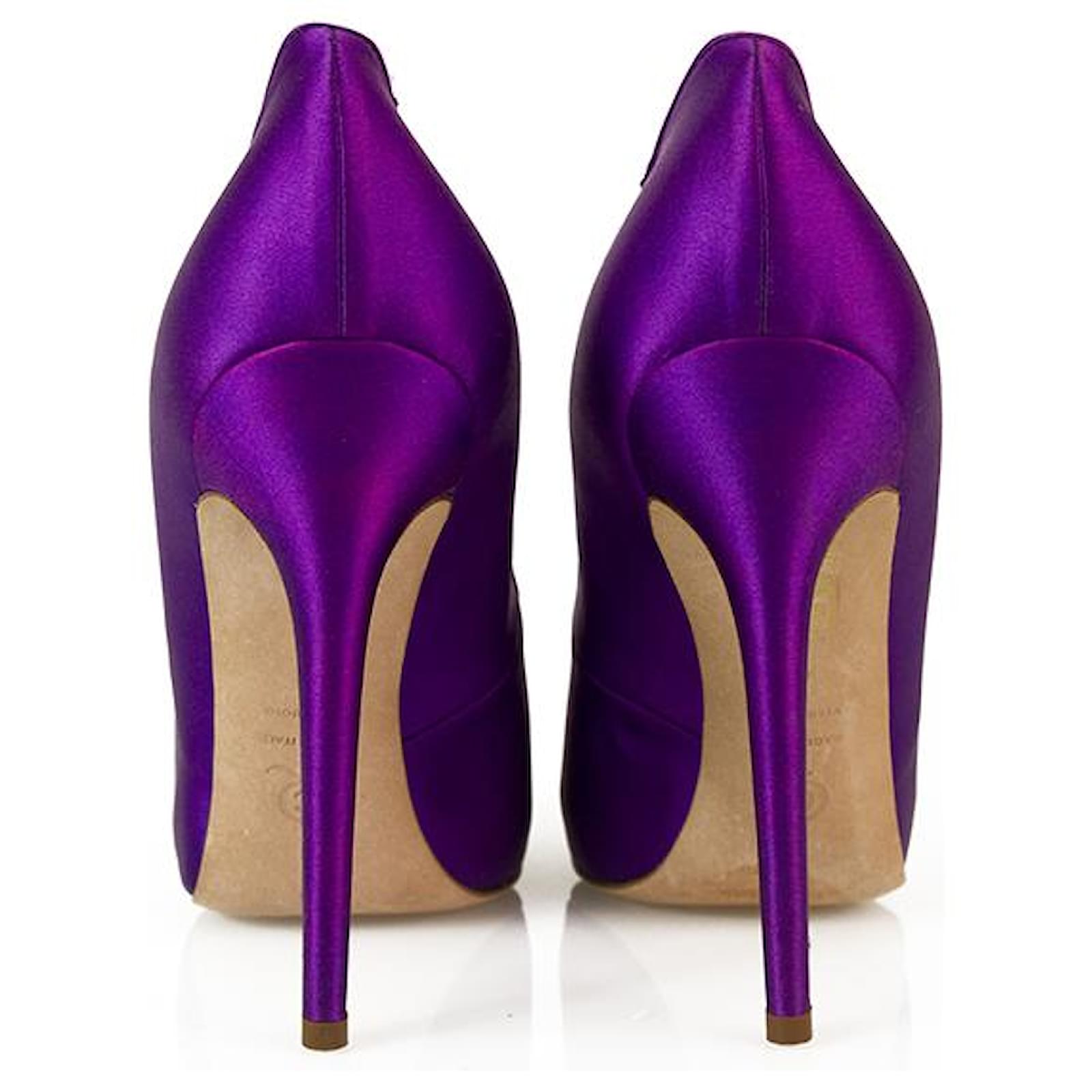 Alexander McQueen Purple Satin Square 