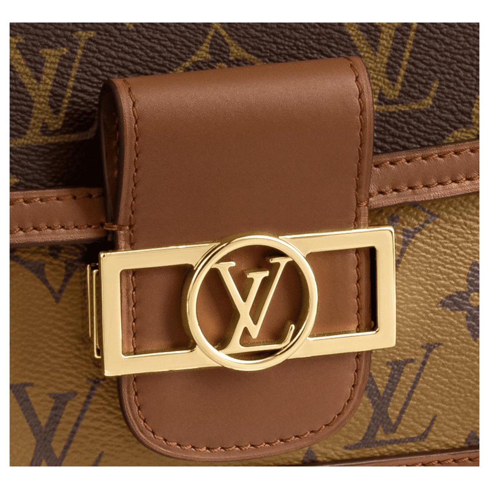 Louis Vuitton Dauphine MM Brown Leather ref.542673 - Joli Closet