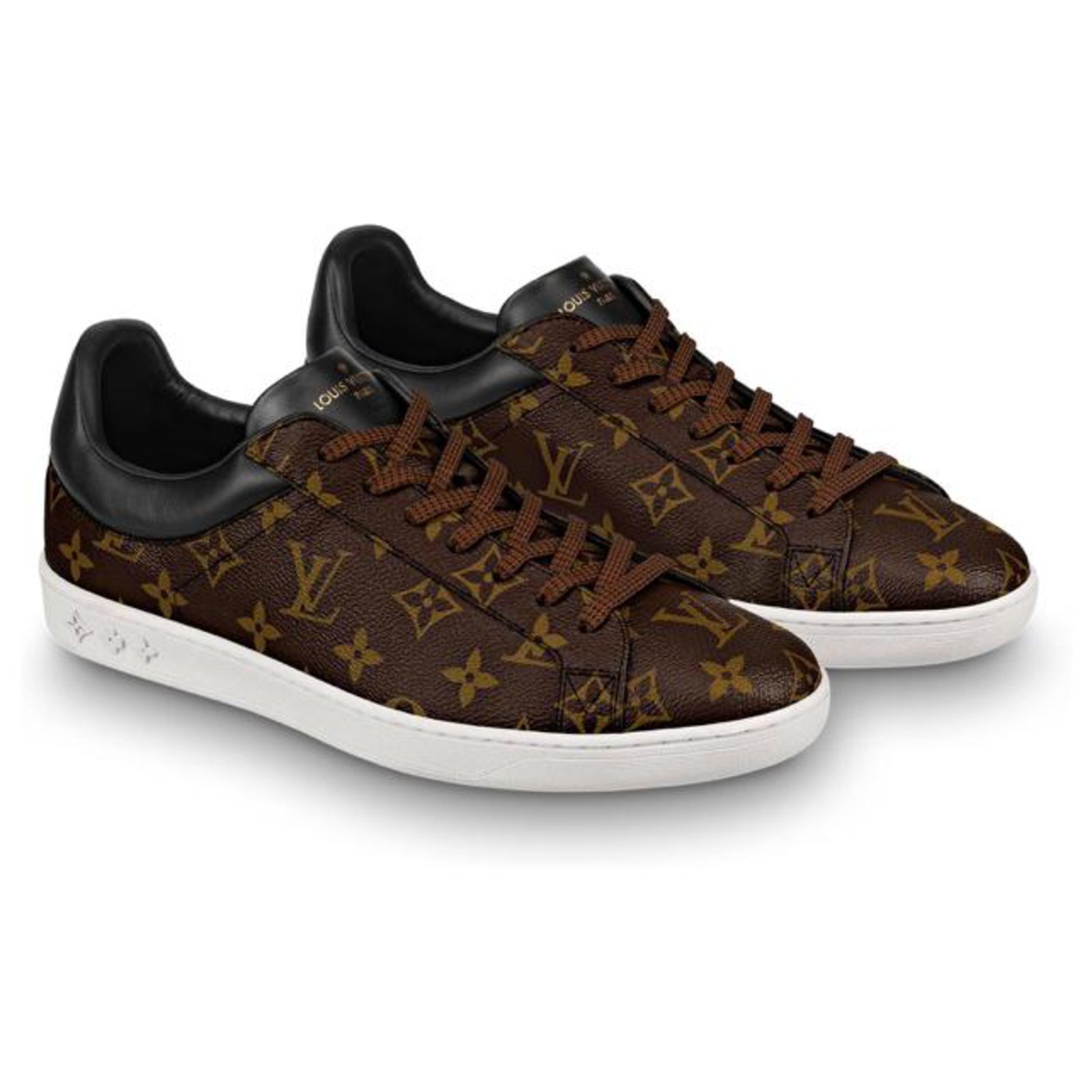 Luxembourg leather low trainers Louis Vuitton Brown size 9 UK in Leather -  32556971