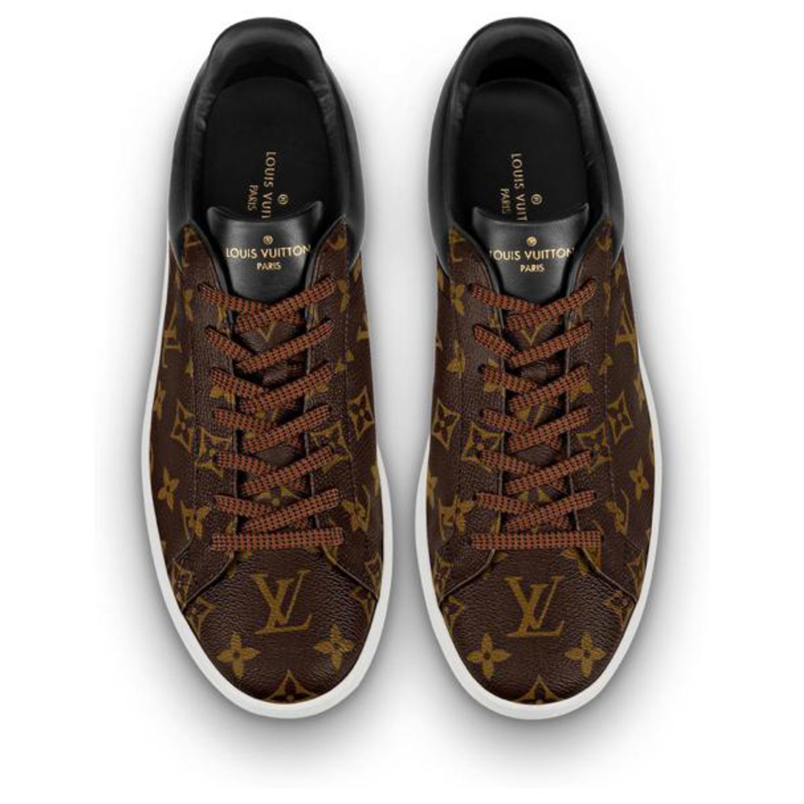 Luxembourg leather low trainers Louis Vuitton Brown size 9 UK in Leather -  32556971