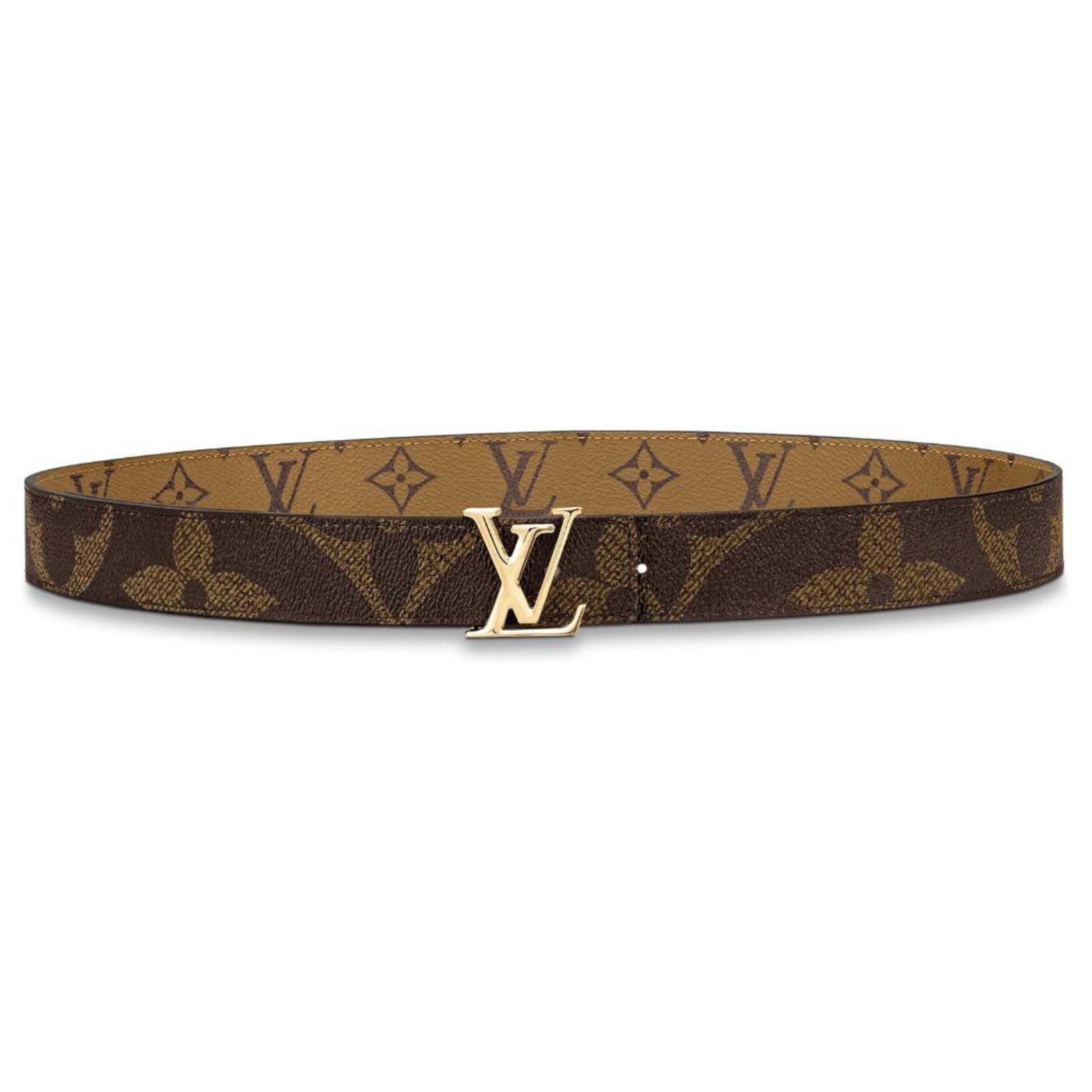 Louis Vuitton LV reversible Iconic belt Brown Leather ref.190493