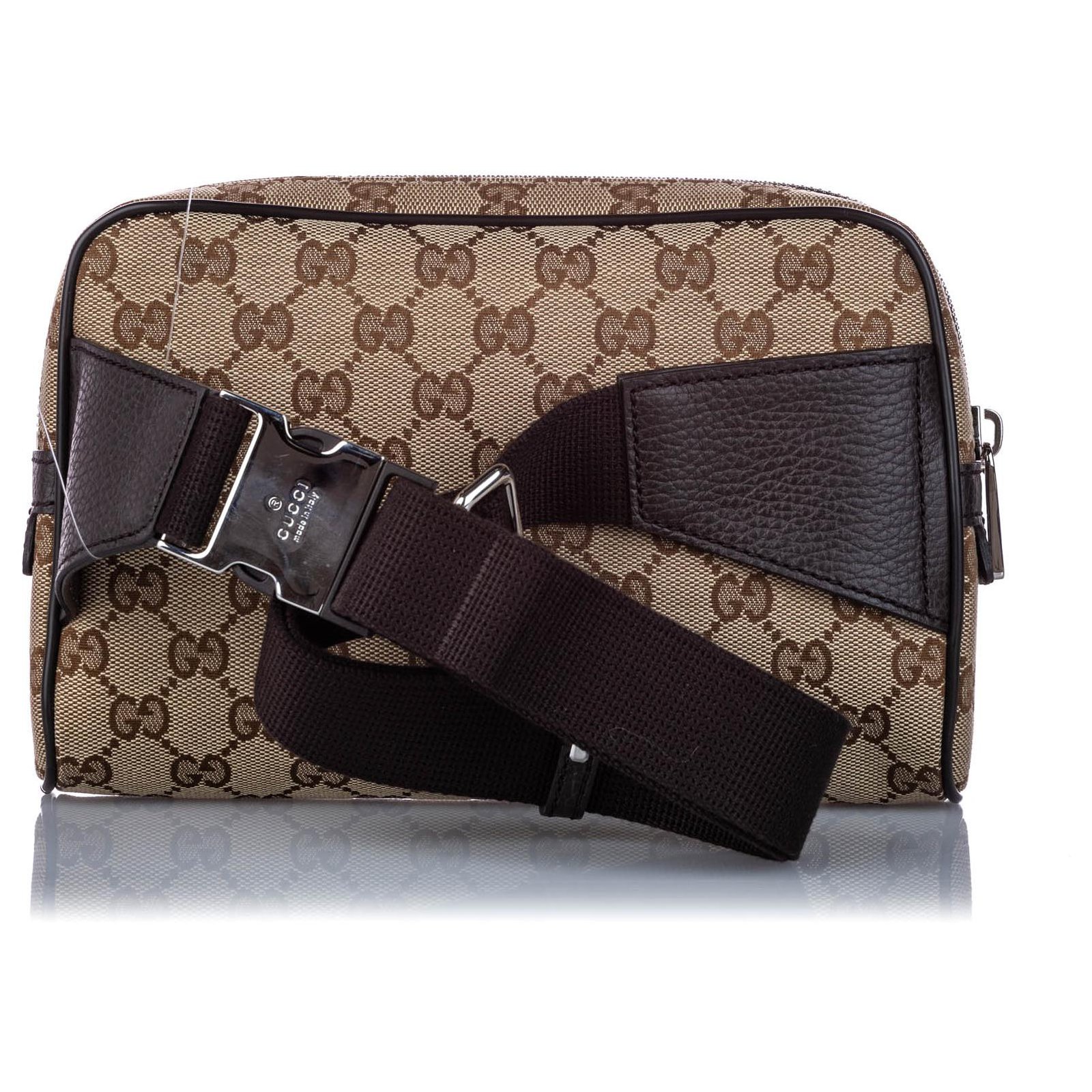 Gucci Brown Diamante Canvas Tote Bag Beige Leather Cloth Pony-style  calfskin Cloth ref.201528 - Joli Closet