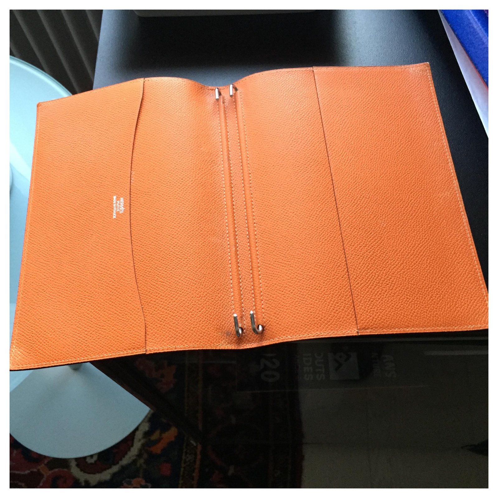 Hermès agenda cover Orange Leather ref.190931 - Joli Closet