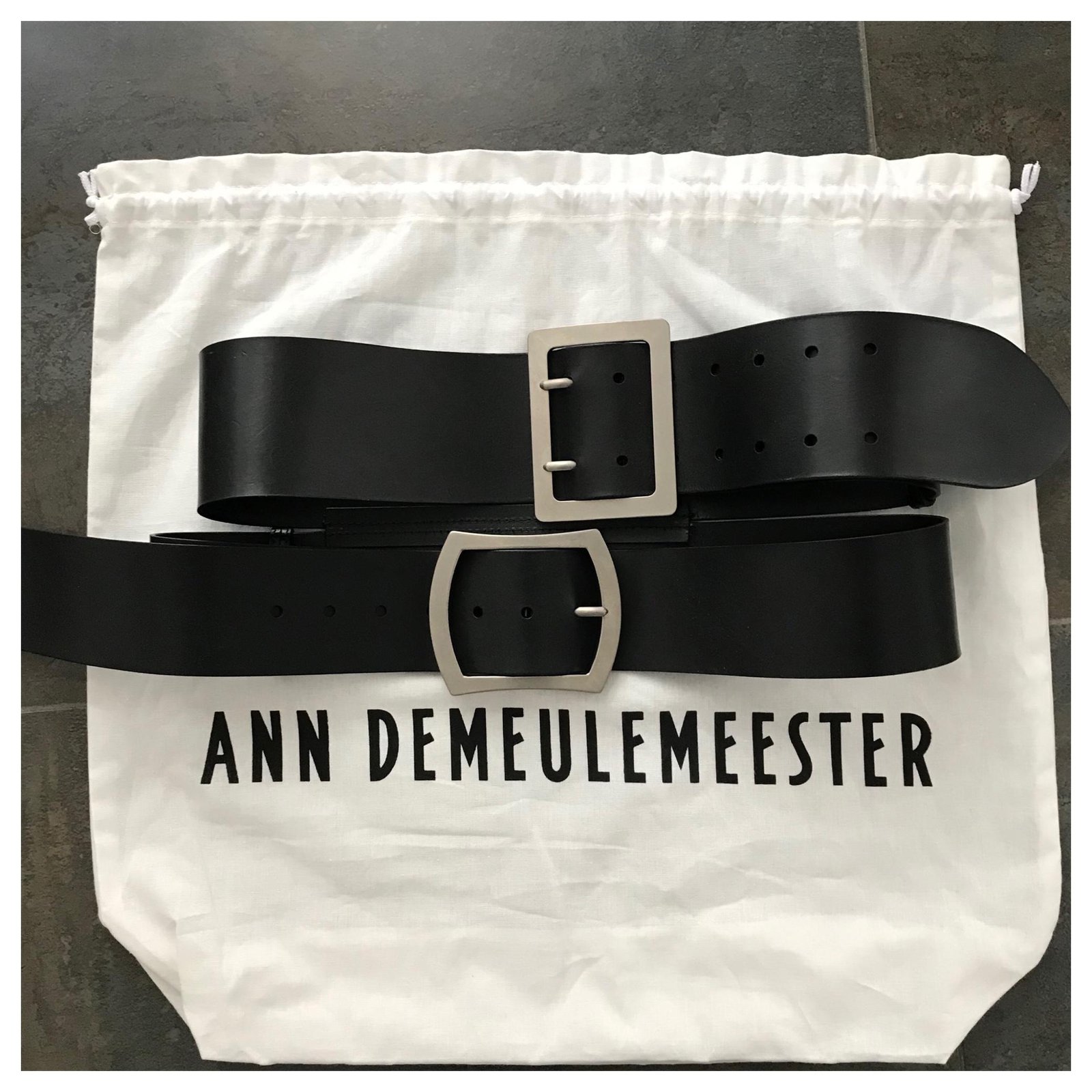 Ann Demeulemeester Belts Black Leather ref.190938 - Joli Closet